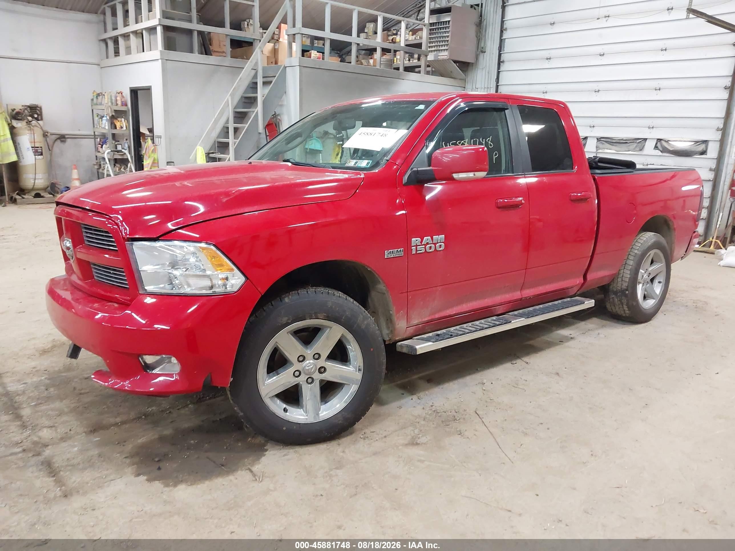 2012 Ram 1500 Sport Red vin: 1C6RD7HT8CS114346