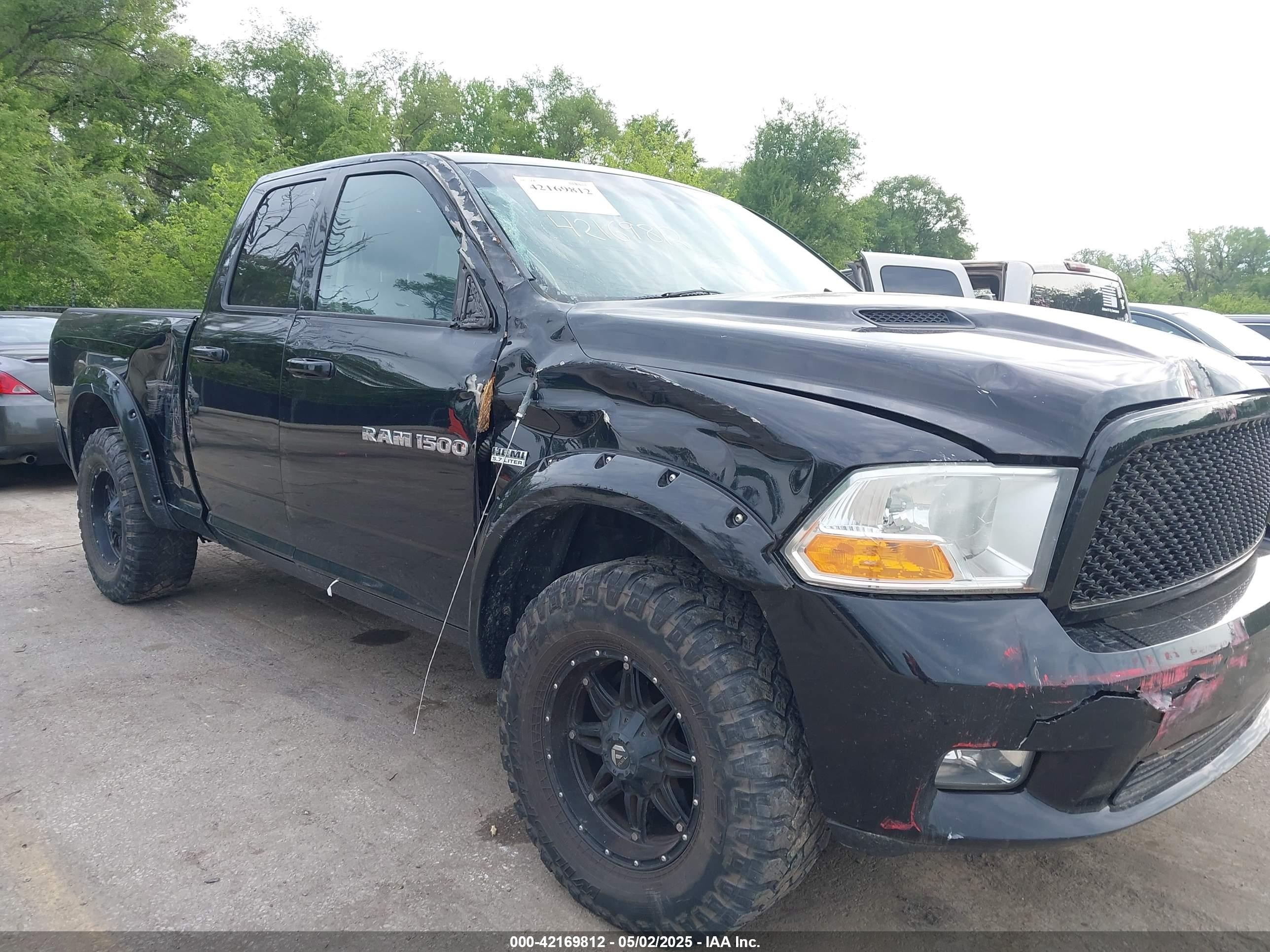 2012 Ram 1500 Sport Black vin: 1C6RD7HT9CS277376