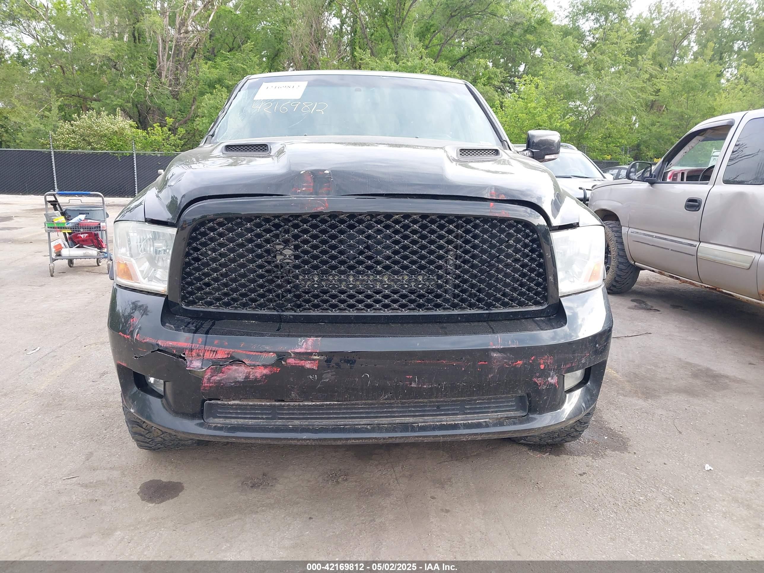 2012 Ram 1500 Sport Black vin: 1C6RD7HT9CS277376