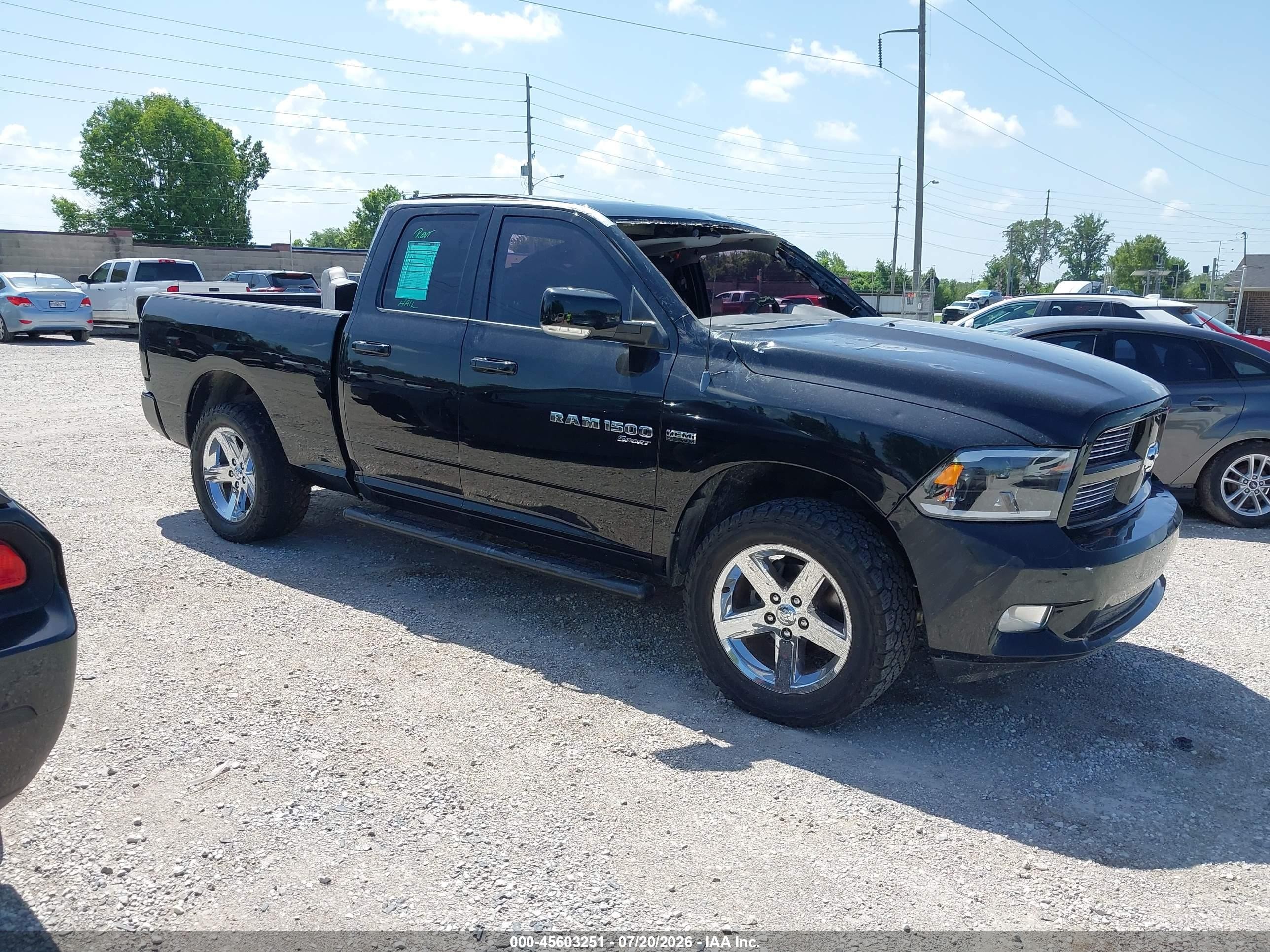 2012 Ram 1500 Sport Black vin: 1C6RD7HTXCS122058