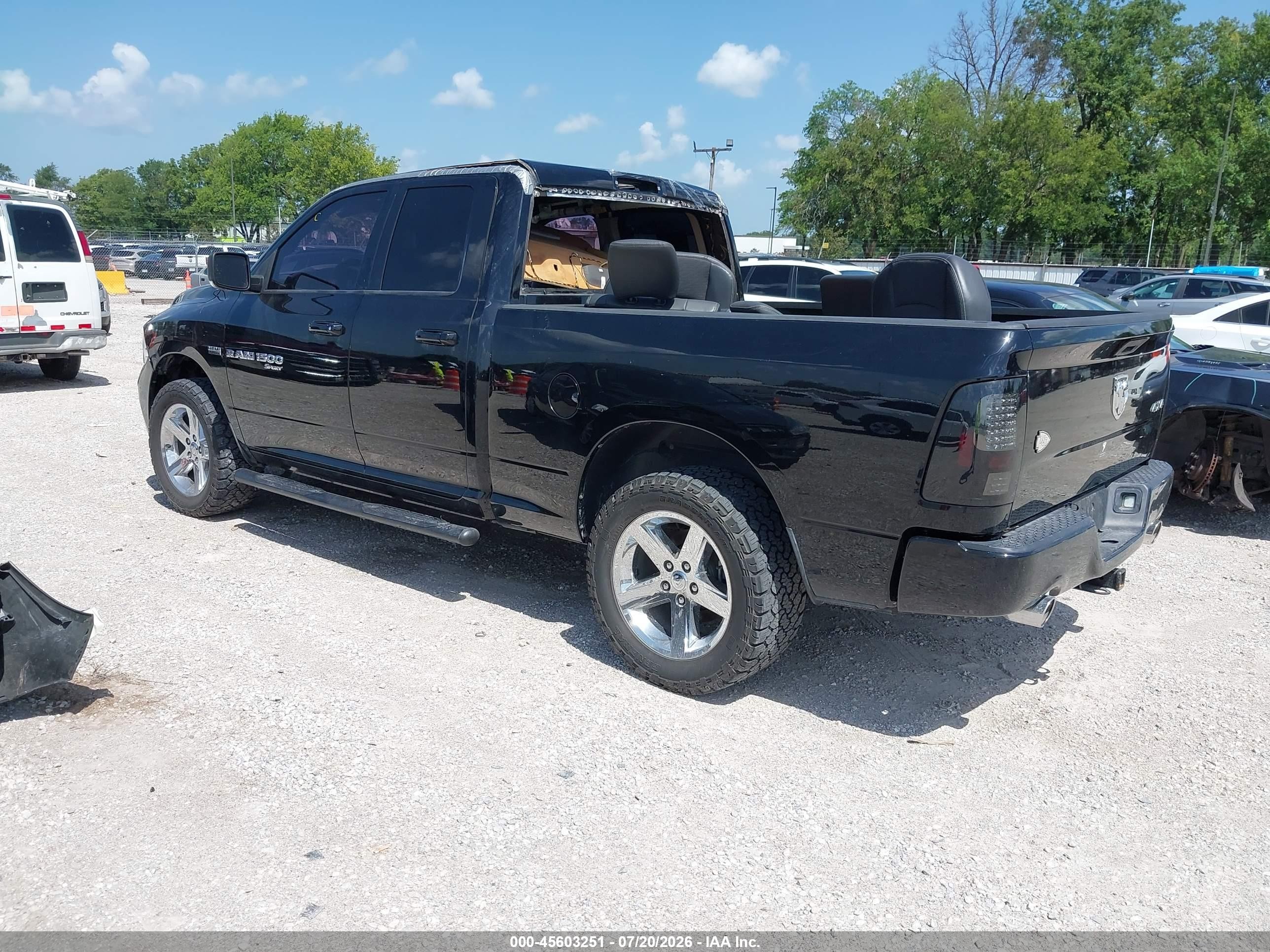 2012 Ram 1500 Sport Black vin: 1C6RD7HTXCS122058