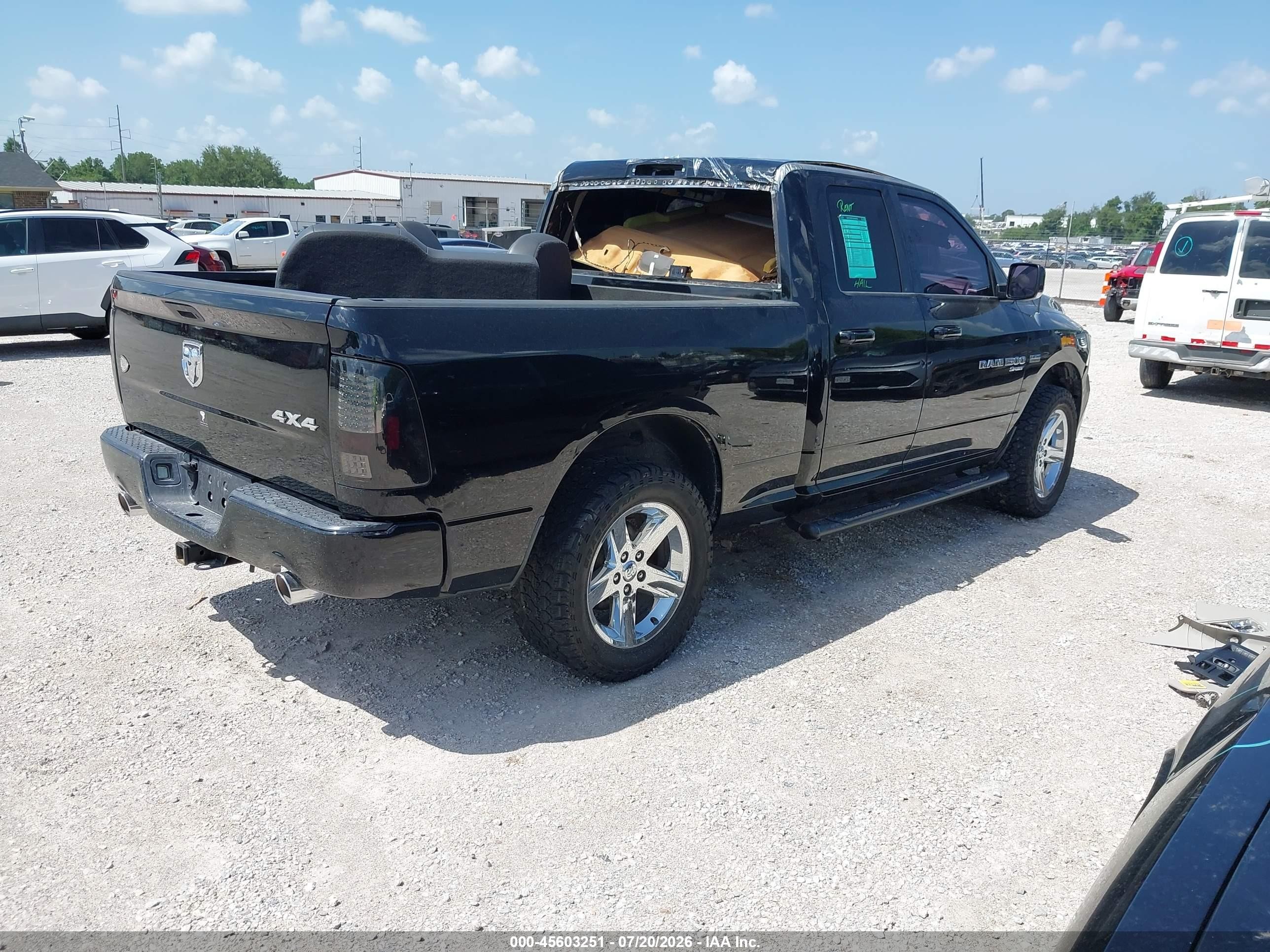 2012 Ram 1500 Sport Black vin: 1C6RD7HTXCS122058