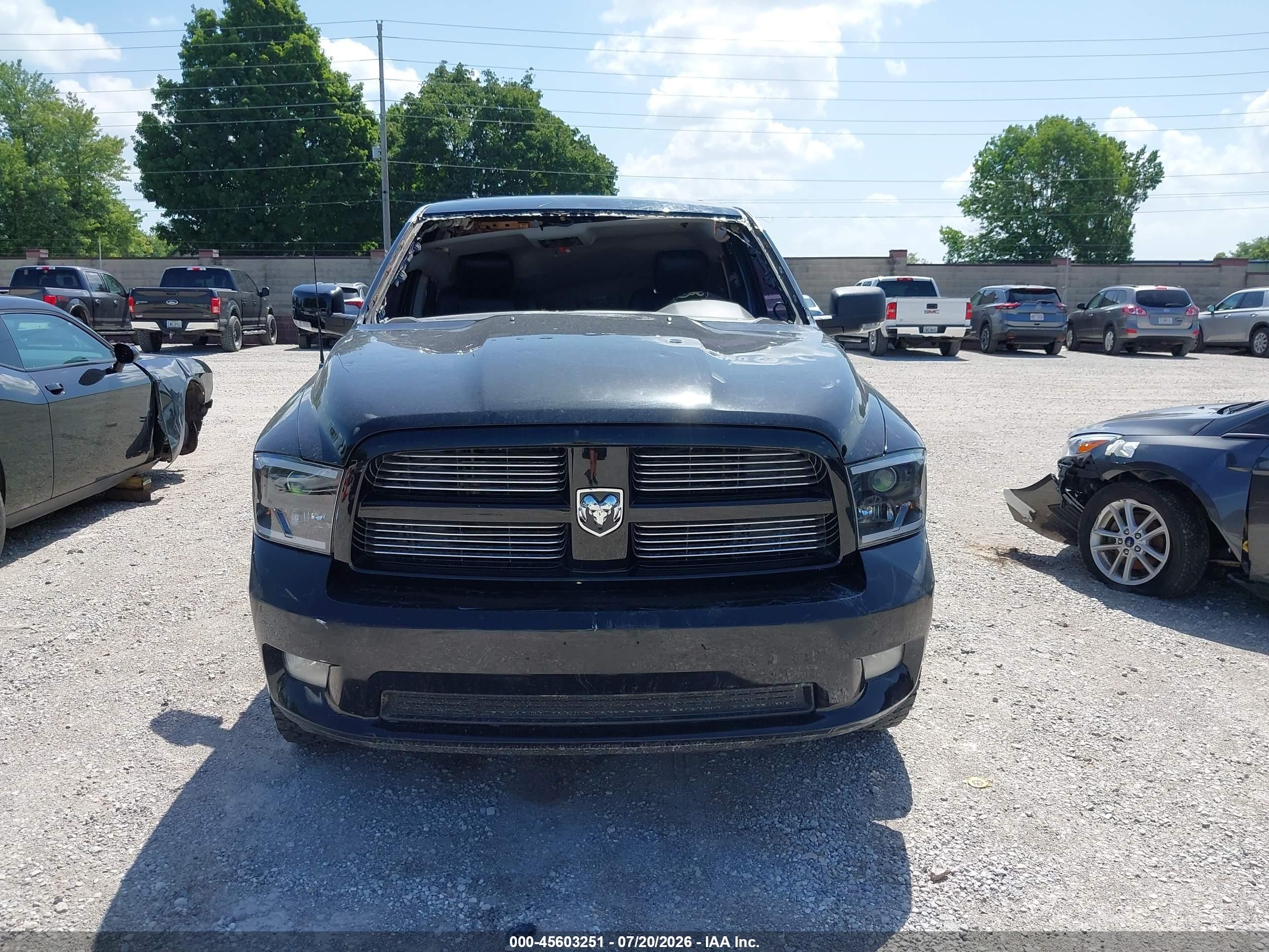 2012 Ram 1500 Sport Black vin: 1C6RD7HTXCS122058