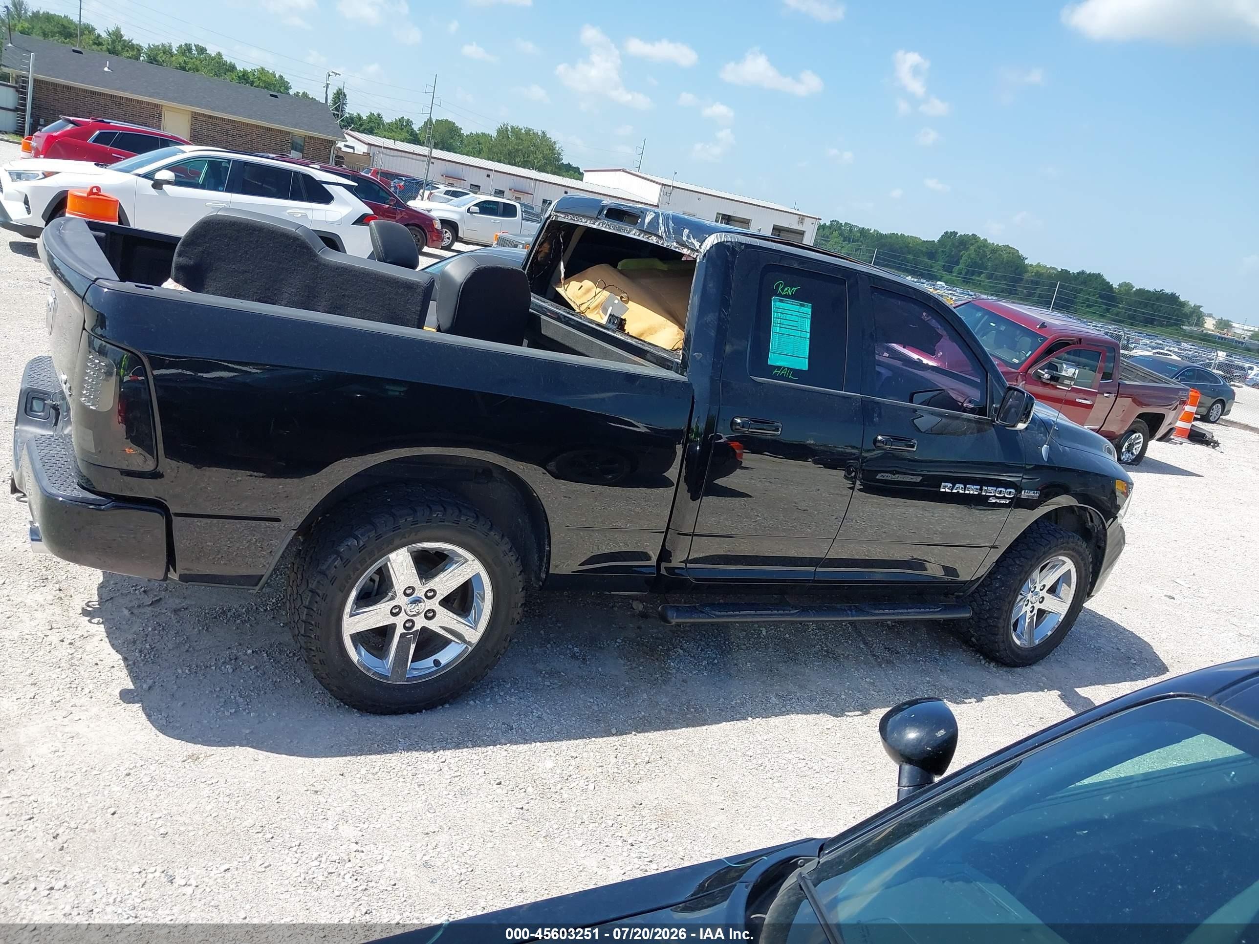 2012 Ram 1500 Sport Black vin: 1C6RD7HTXCS122058