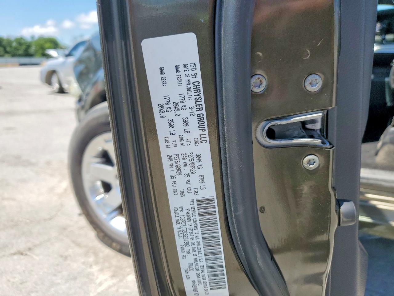 2012 Dodge Ram 1500 Laramie Коричневый vin: 1C6RD7JT2CS231382