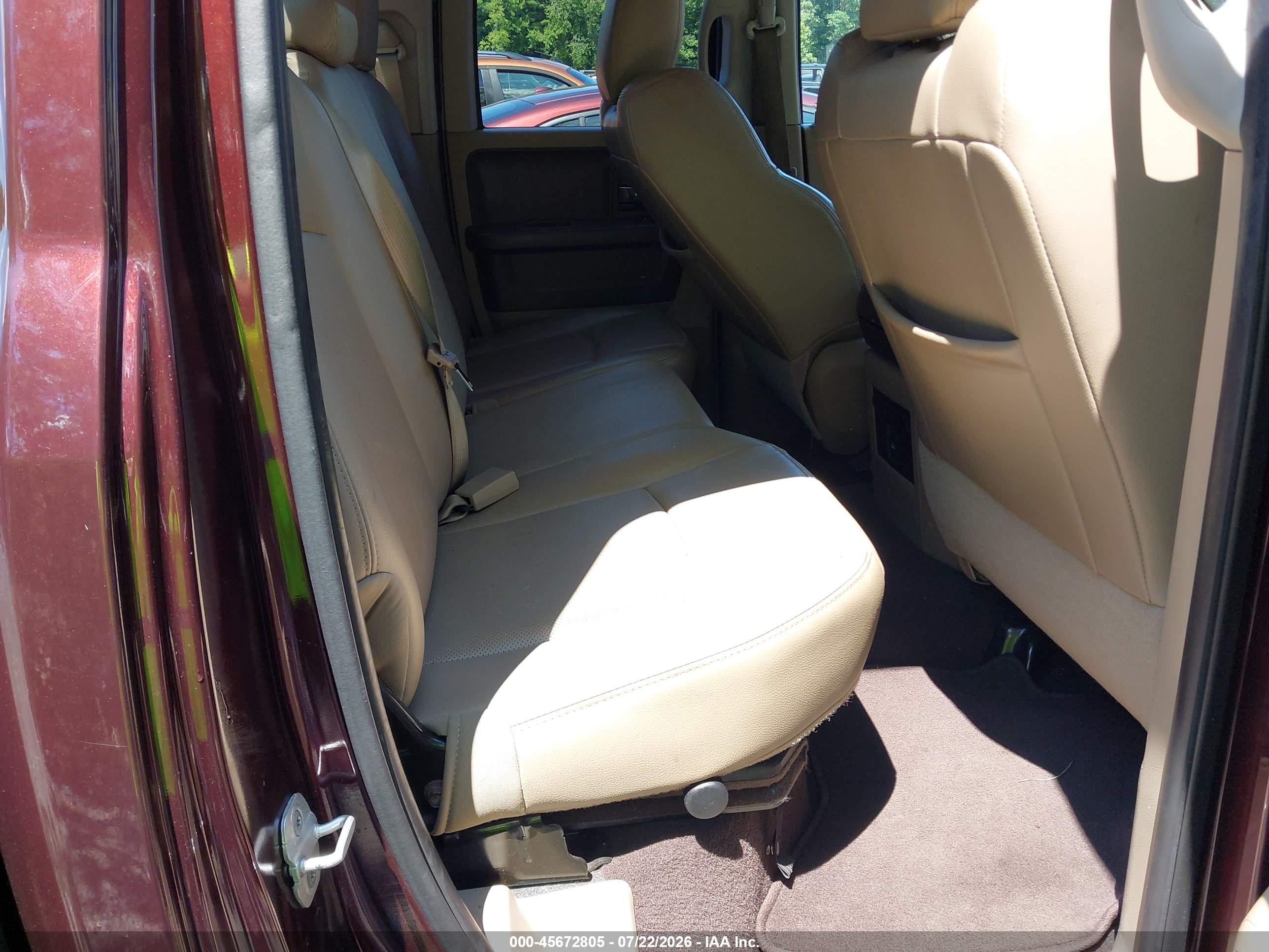 2012 Ram 1500 Laramie Burgundy vin: 1C6RD7JT7CS148823