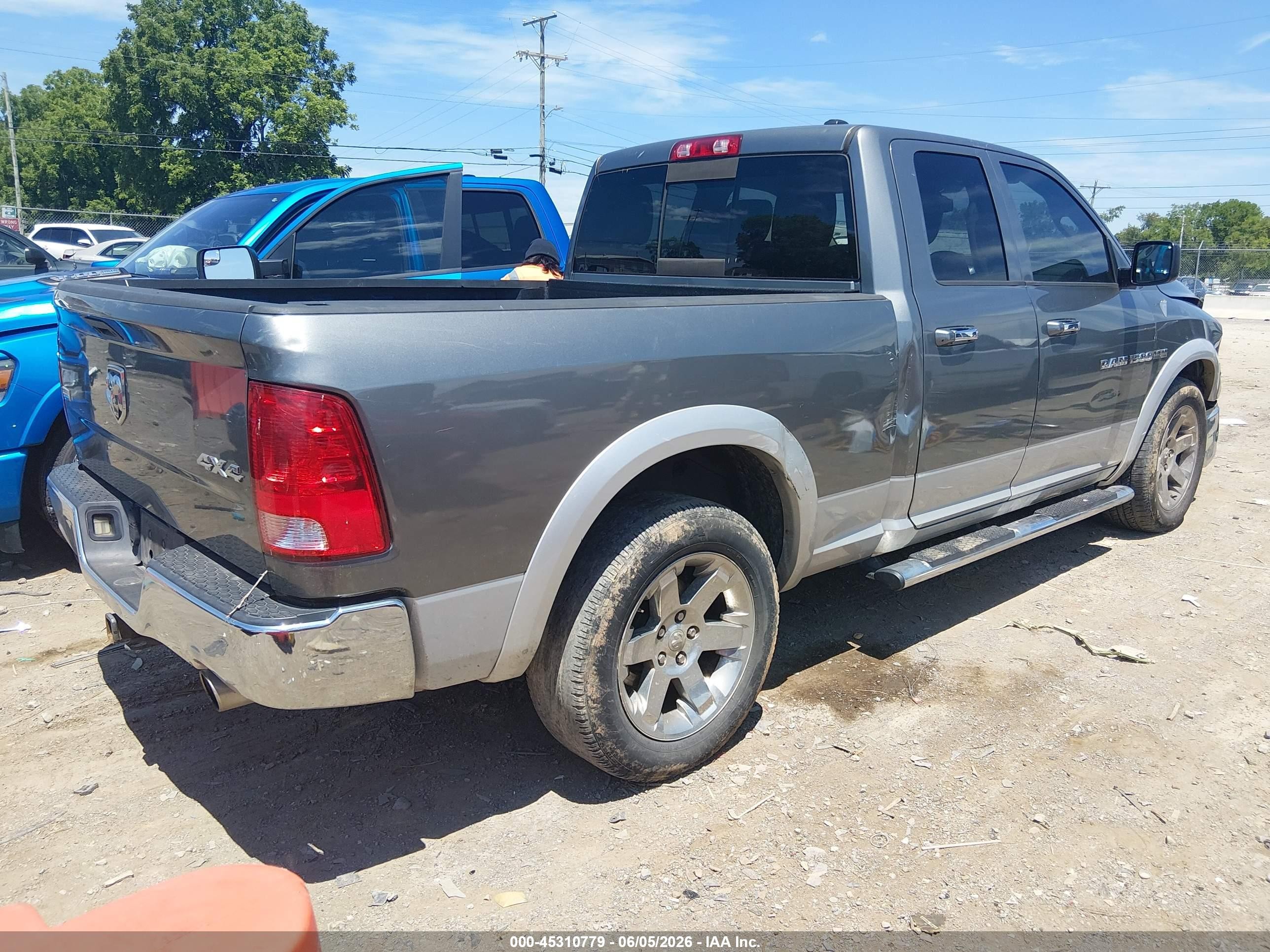 2012 Ram 1500 Laramie Gray vin: 1C6RD7JT7CS285812