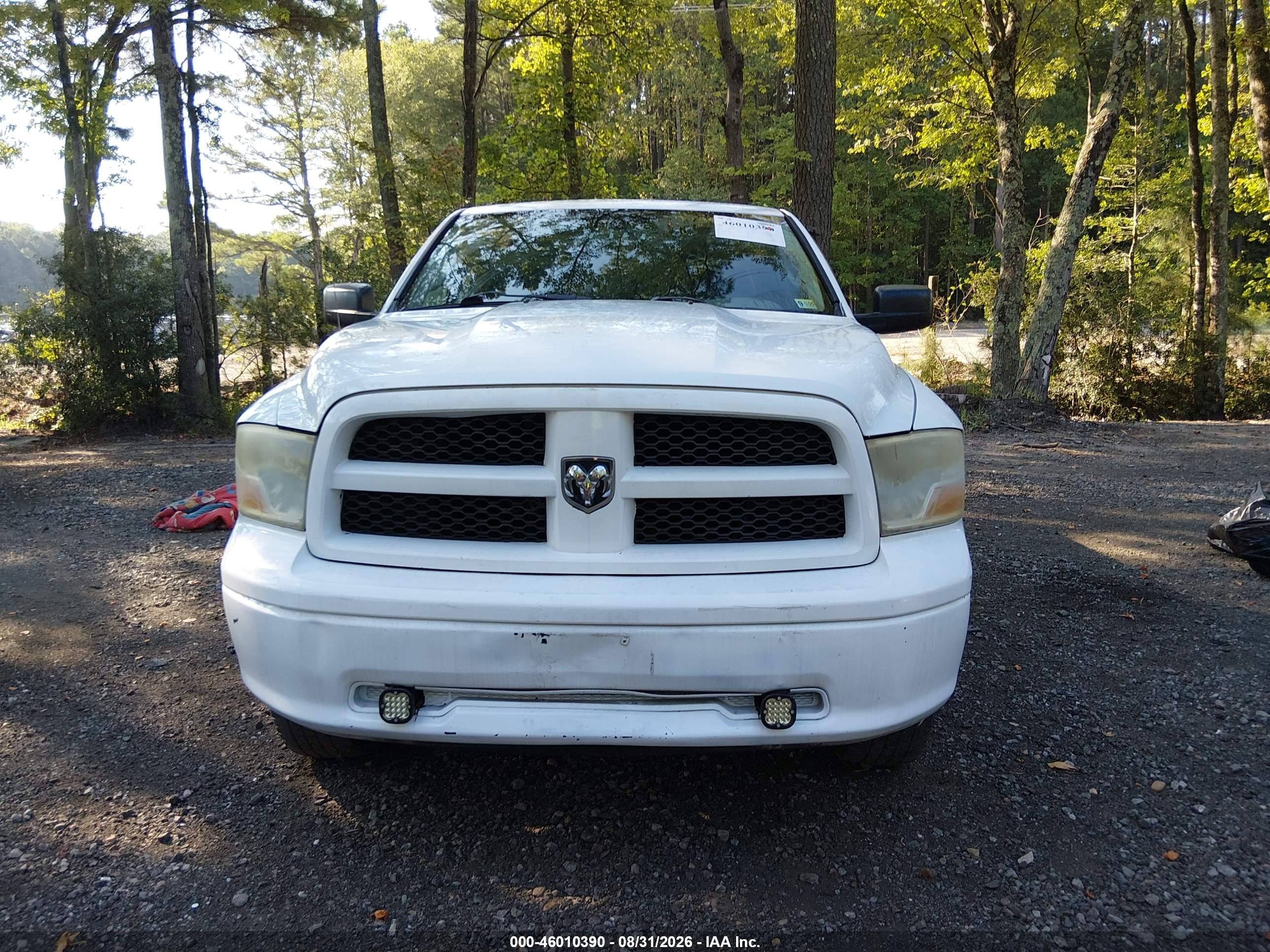 2012 Ram 1500 Tradesman White vin: 1C6RD7KP7CS289215