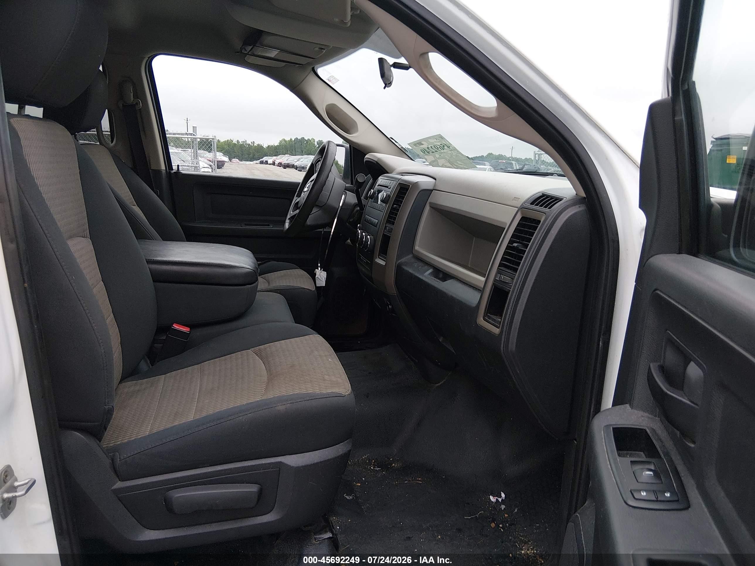 2012 Ram 1500 St White vin: 1C6RD7KP9CS319265