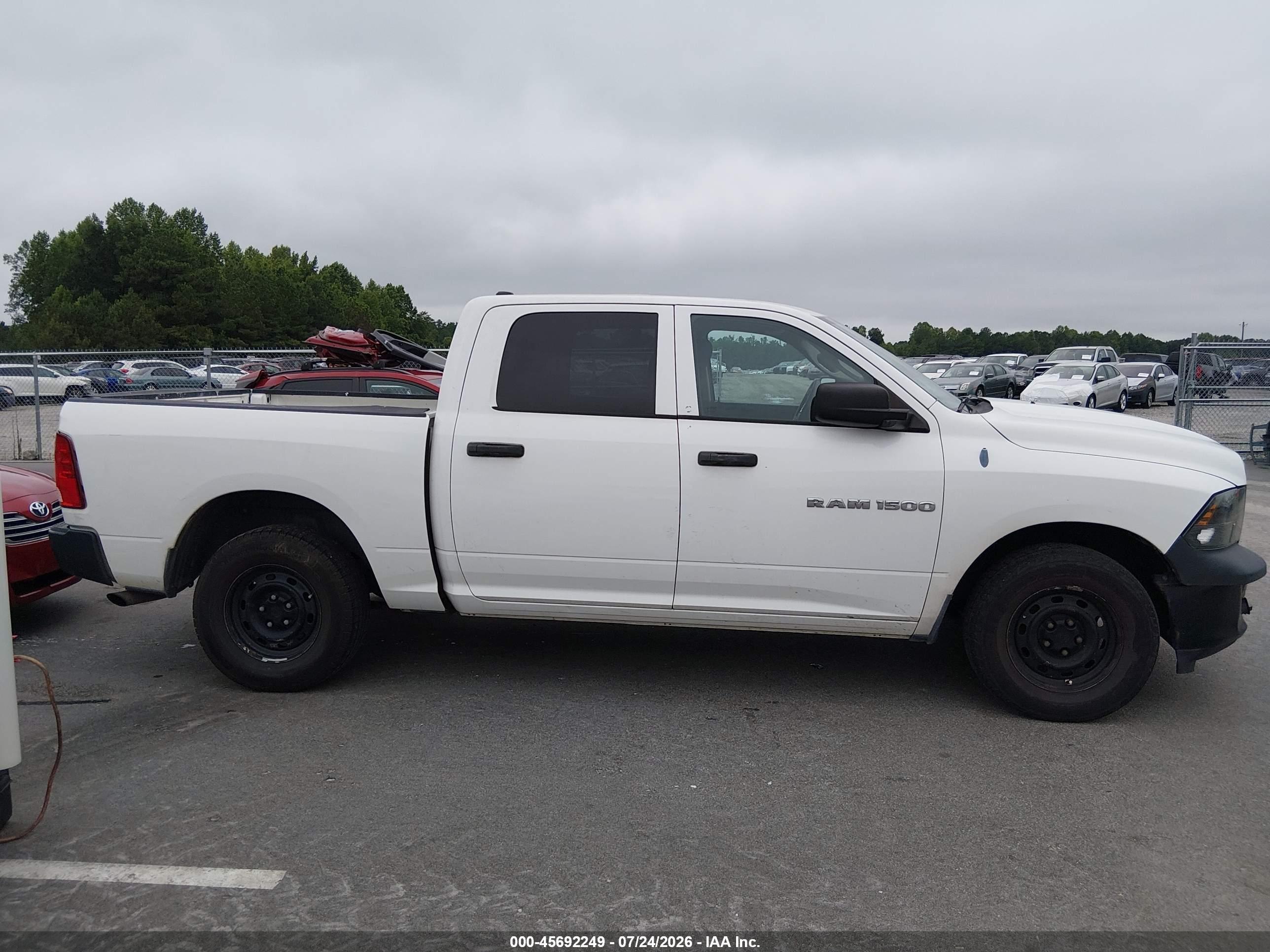 2012 Ram 1500 St White vin: 1C6RD7KP9CS319265