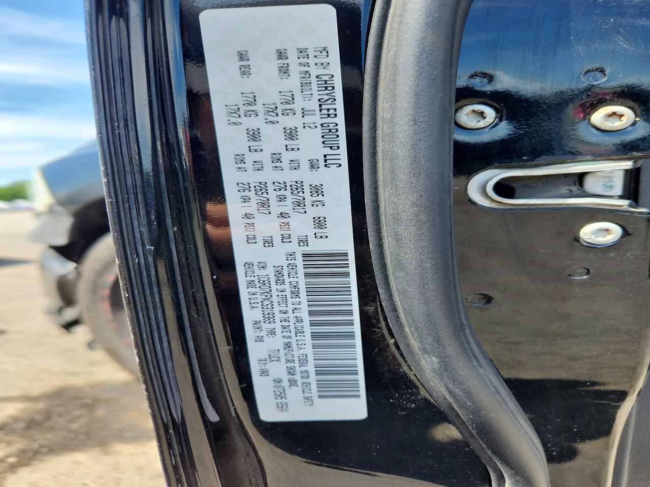2012 Dodge Ram 1500 St Black vin: 1C6RD7KPXCS319369