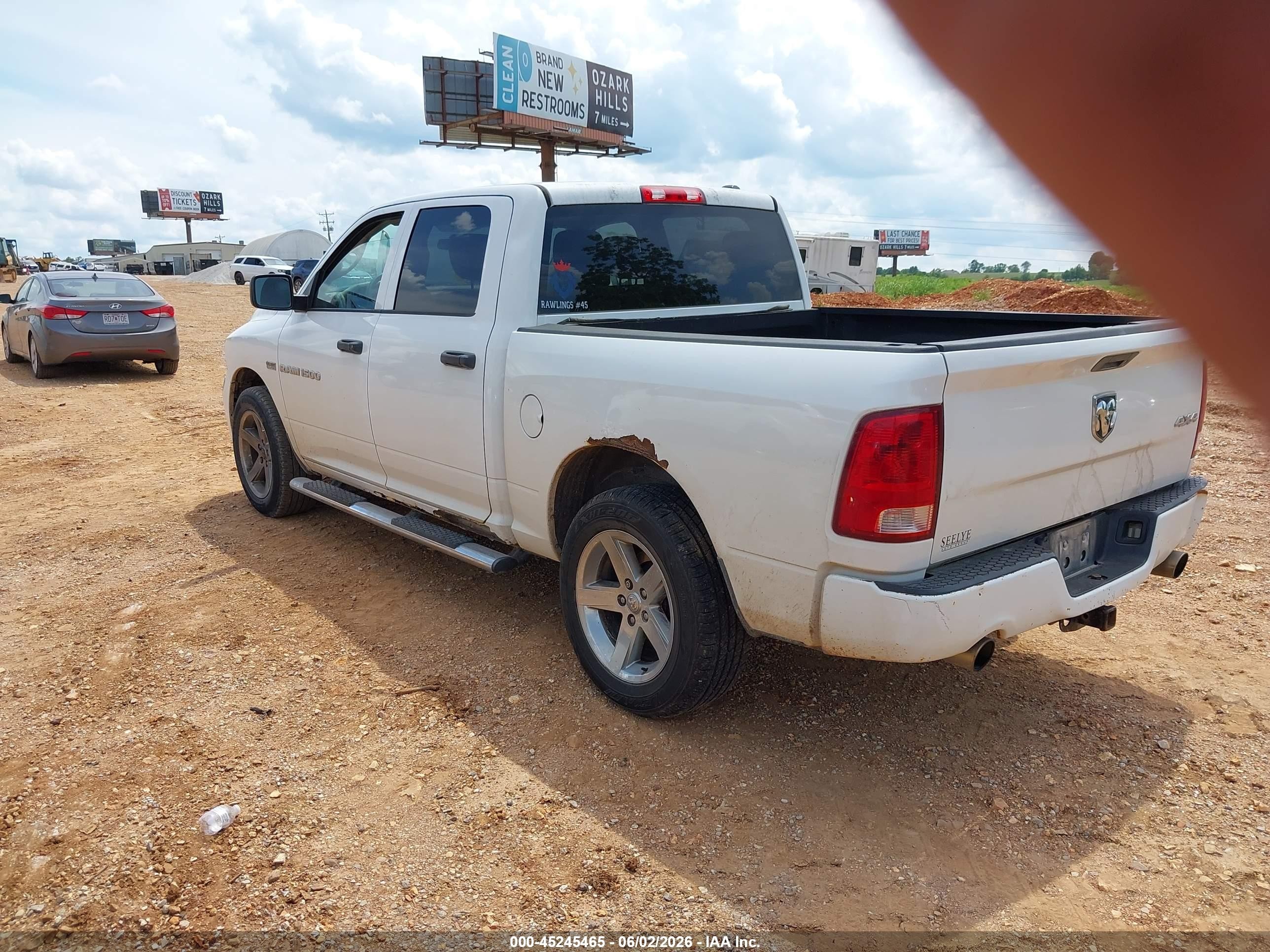 2012 Ram 1500 St White vin: 1C6RD7KT0CS176994