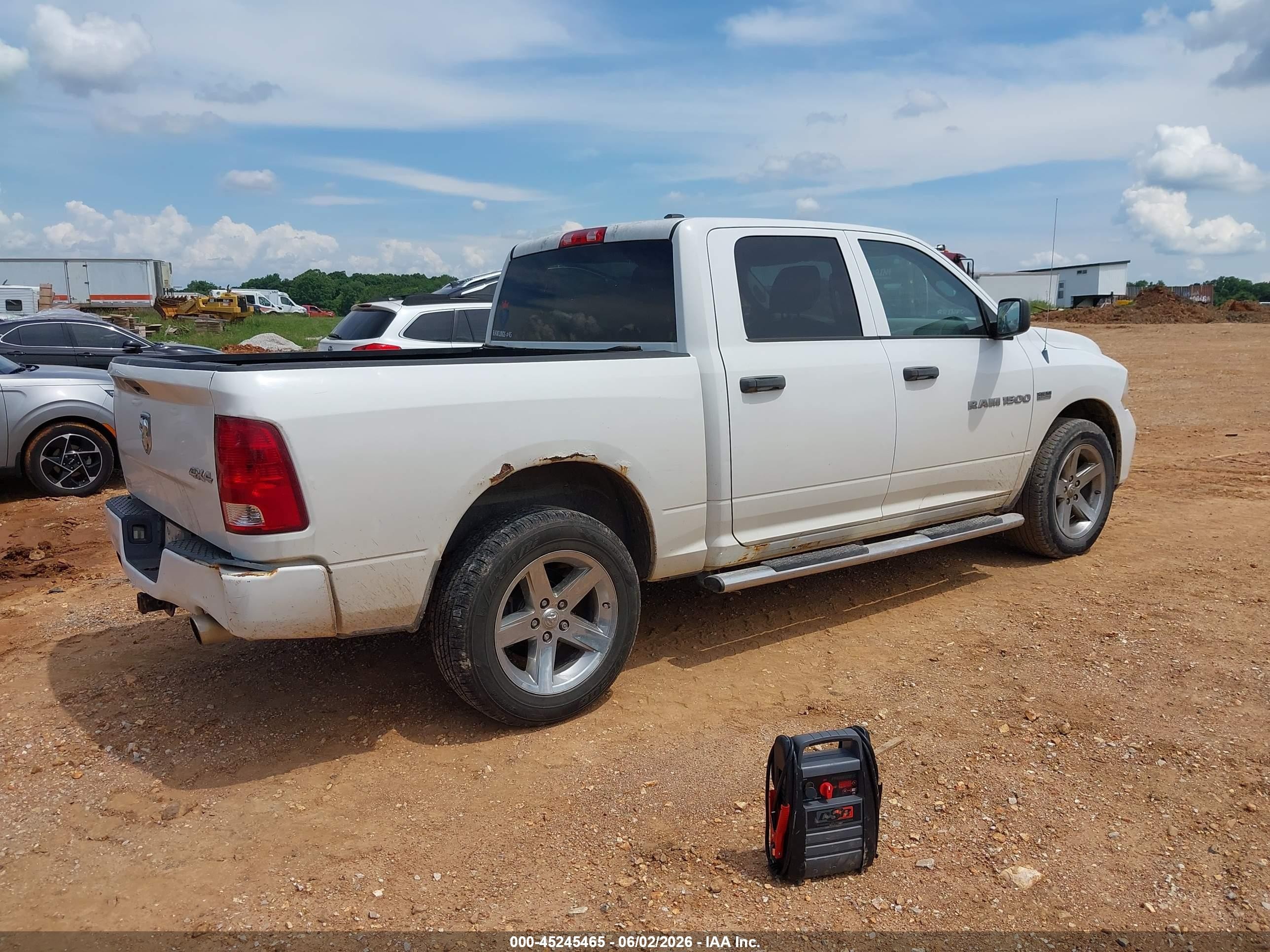 2012 Ram 1500 St White vin: 1C6RD7KT0CS176994