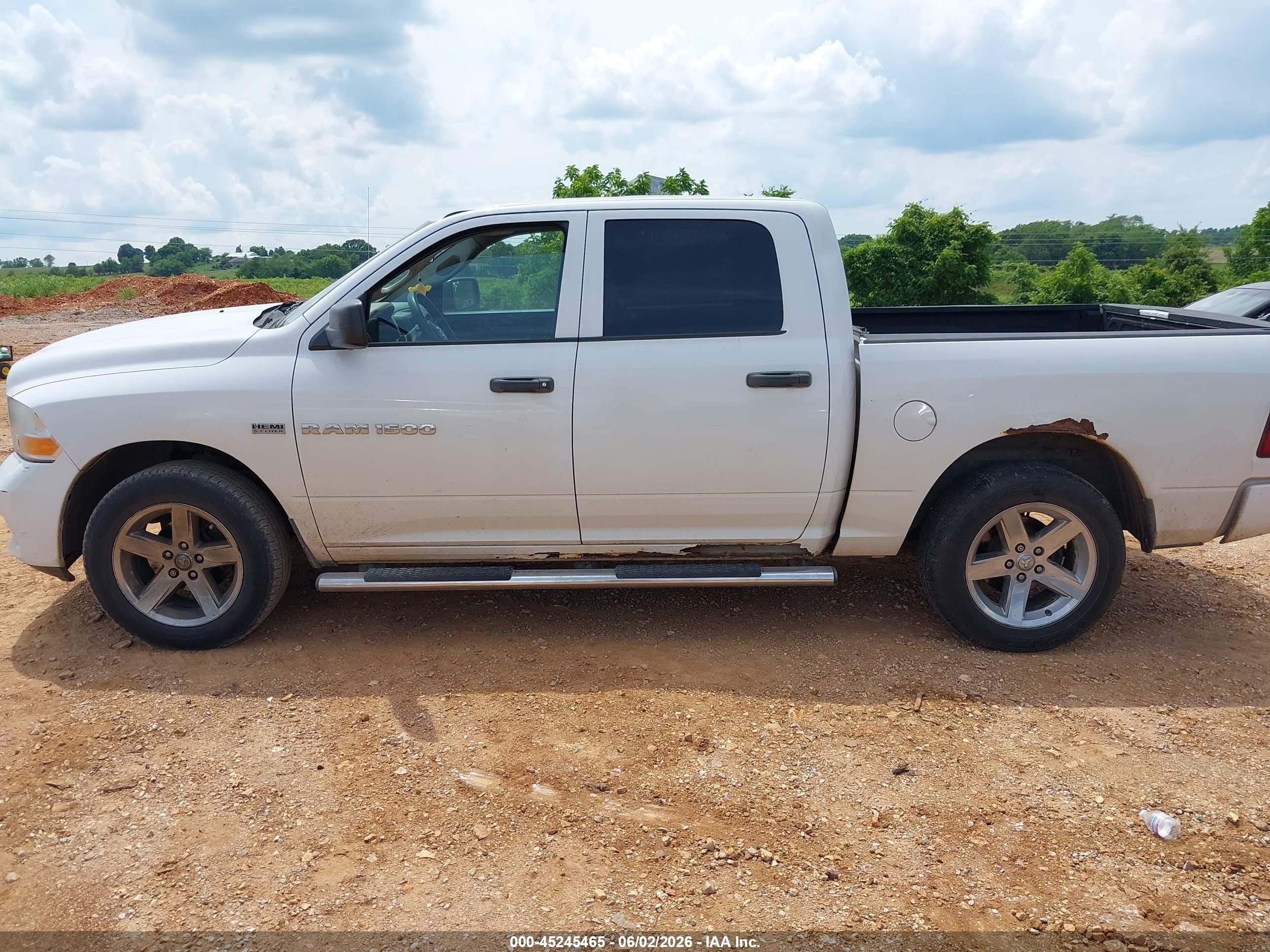 2012 Ram 1500 St White vin: 1C6RD7KT0CS176994