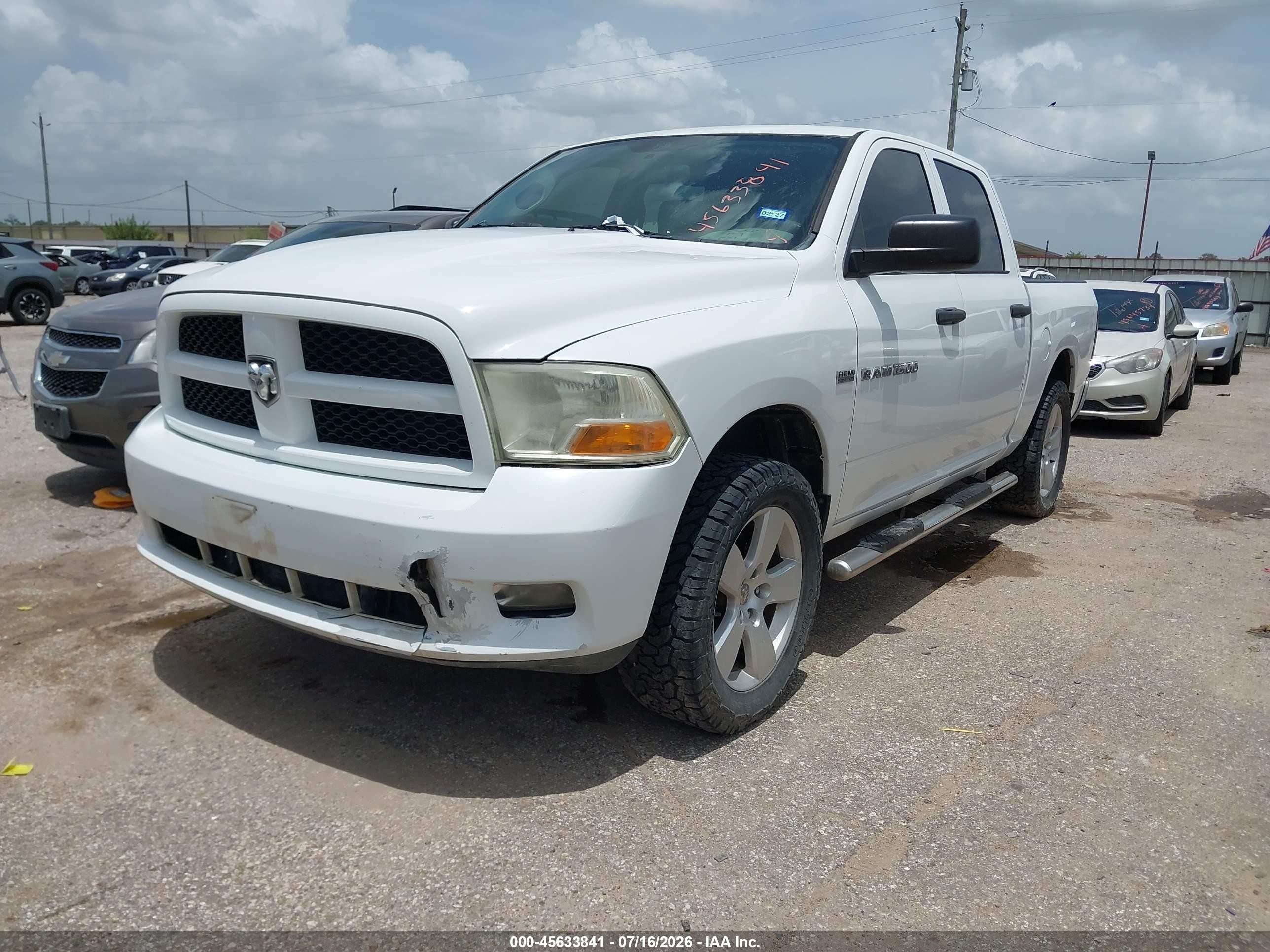 2012 Ram 1500 Express White vin: 1C6RD7KT0CS274388