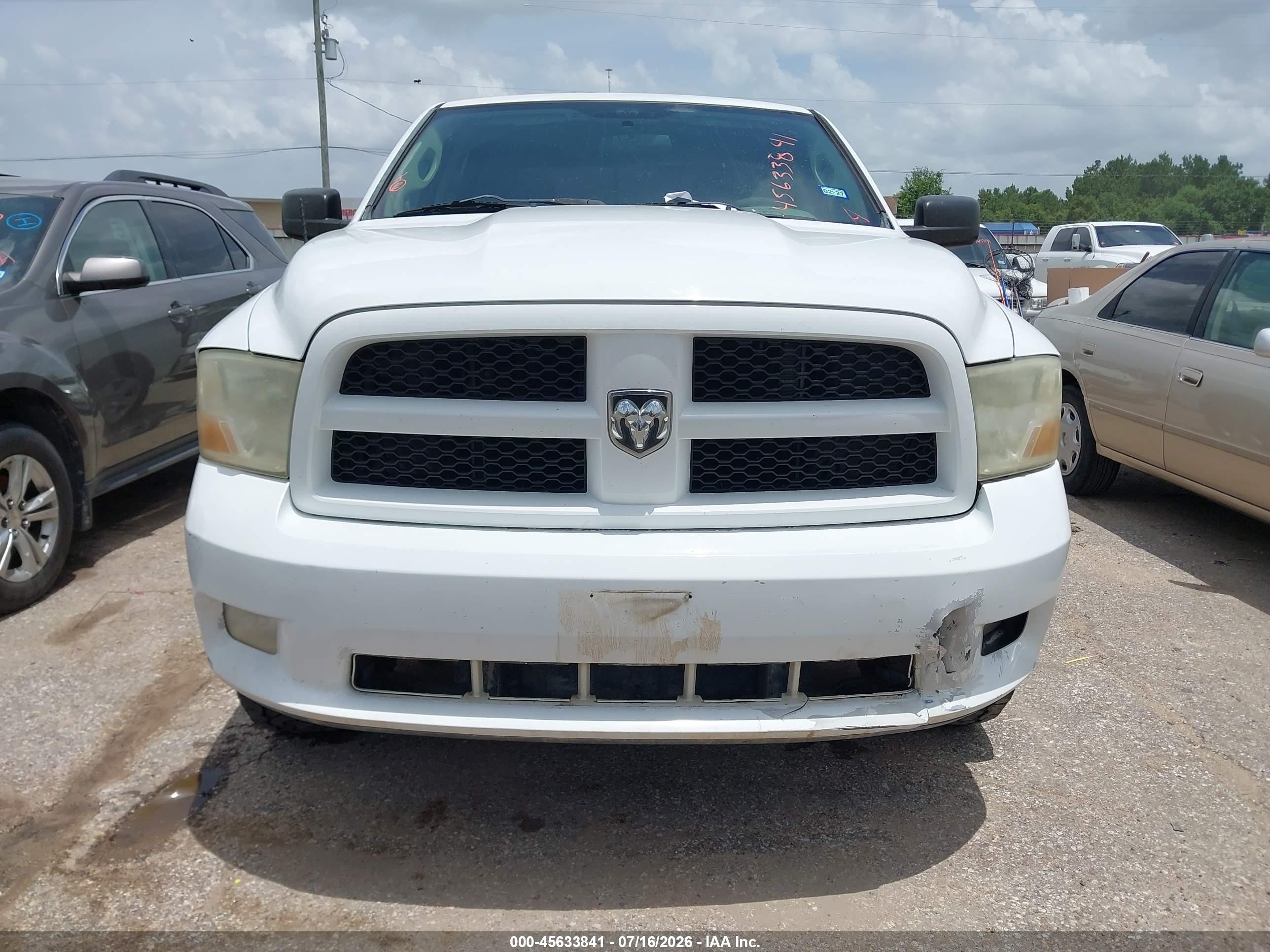 2012 Ram 1500 Express White vin: 1C6RD7KT0CS274388