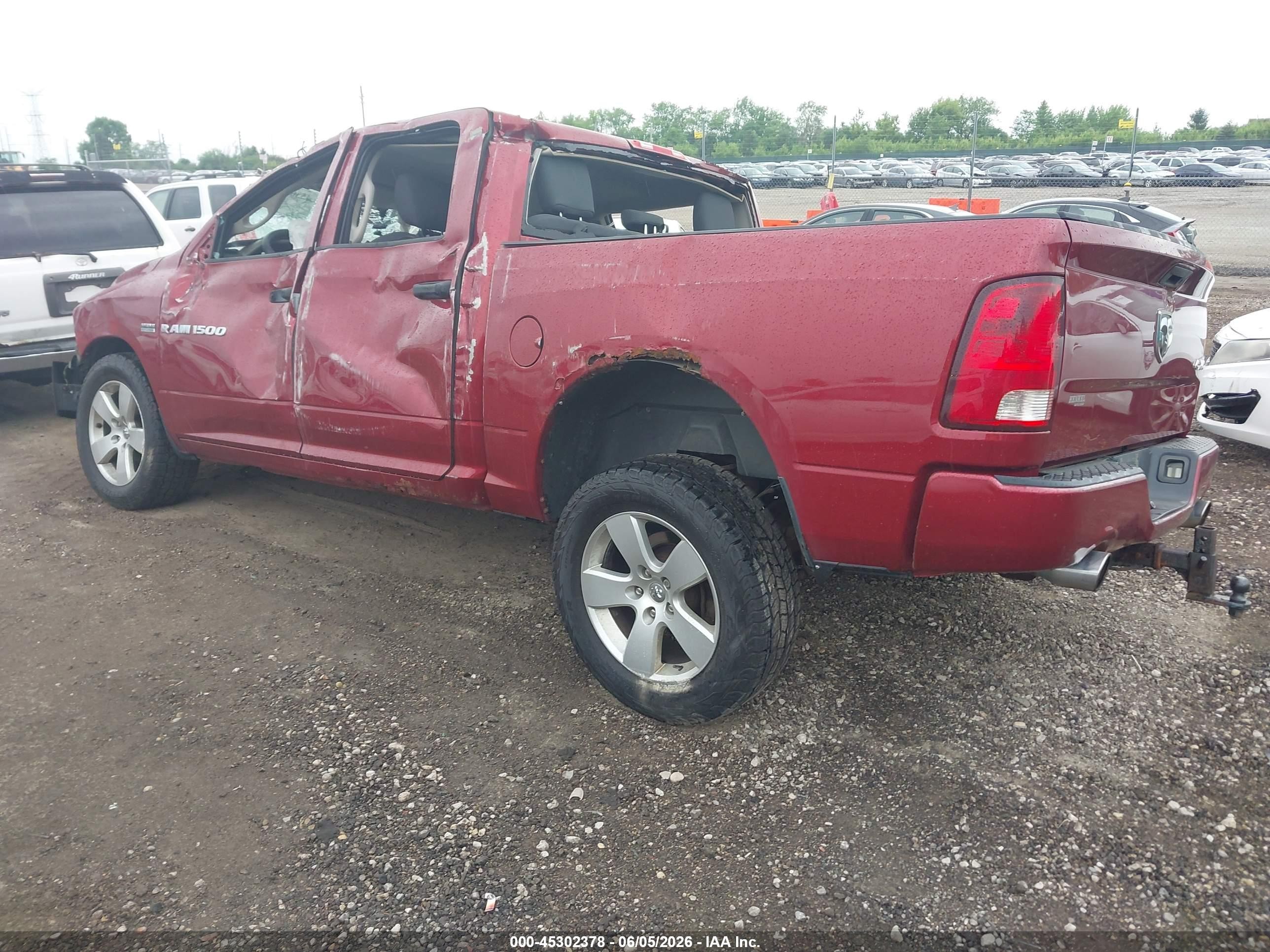 2012 Ram 1500 St Red vin: 1C6RD7KT2CS344229