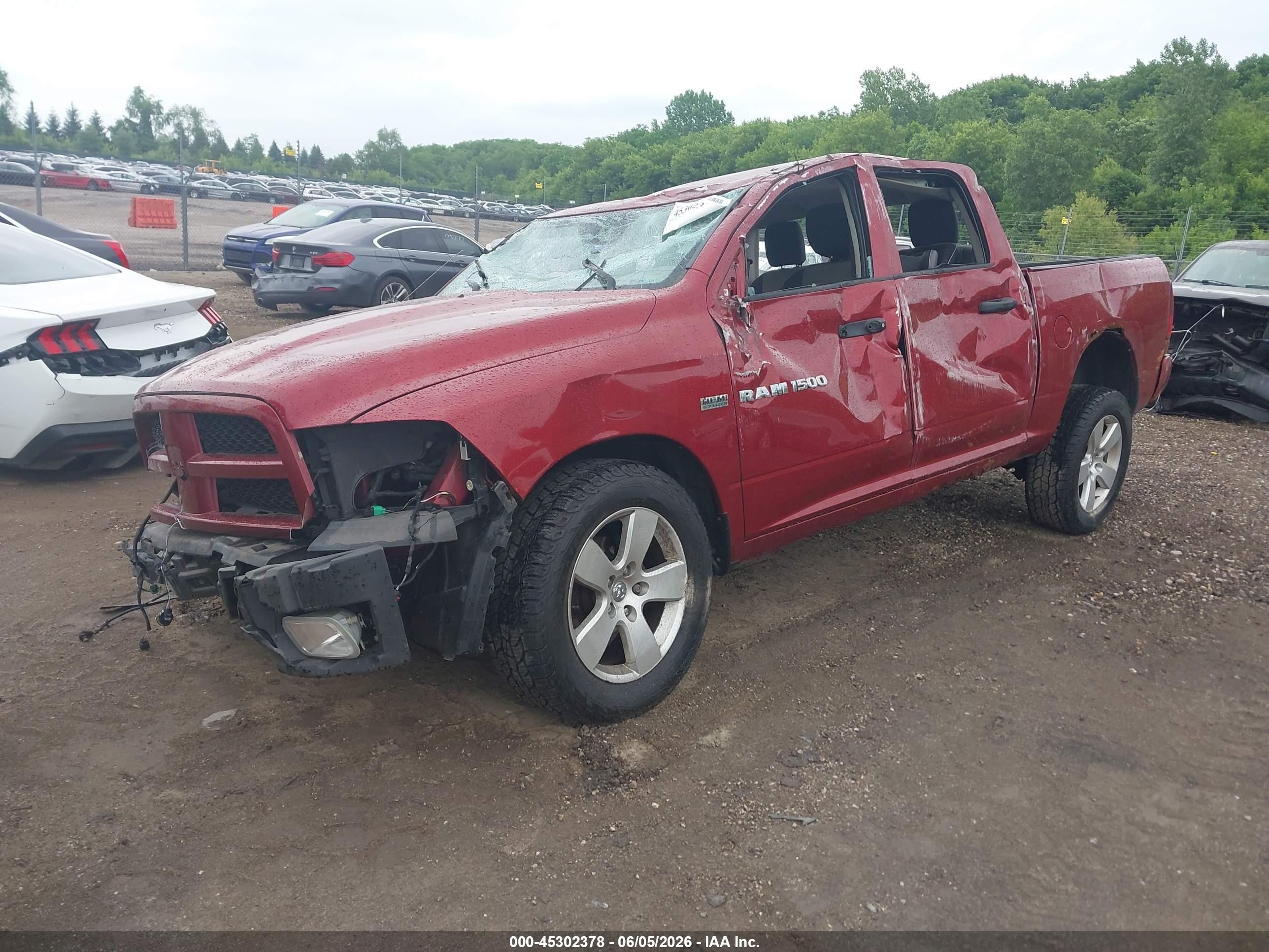2012 Ram 1500 St Red vin: 1C6RD7KT2CS344229