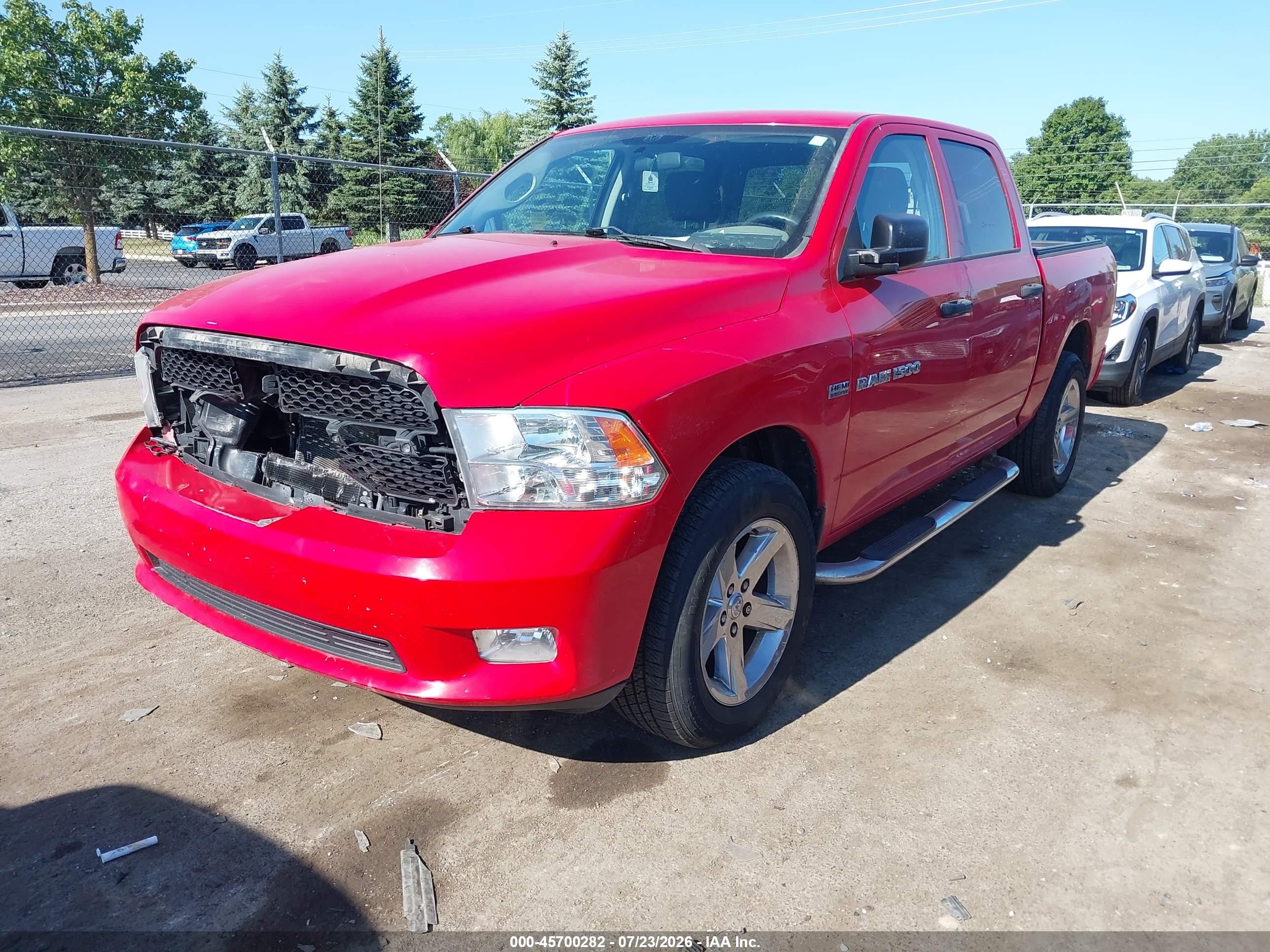 2012 Ram 1500 Express Red vin: 1C6RD7KT3CS234371