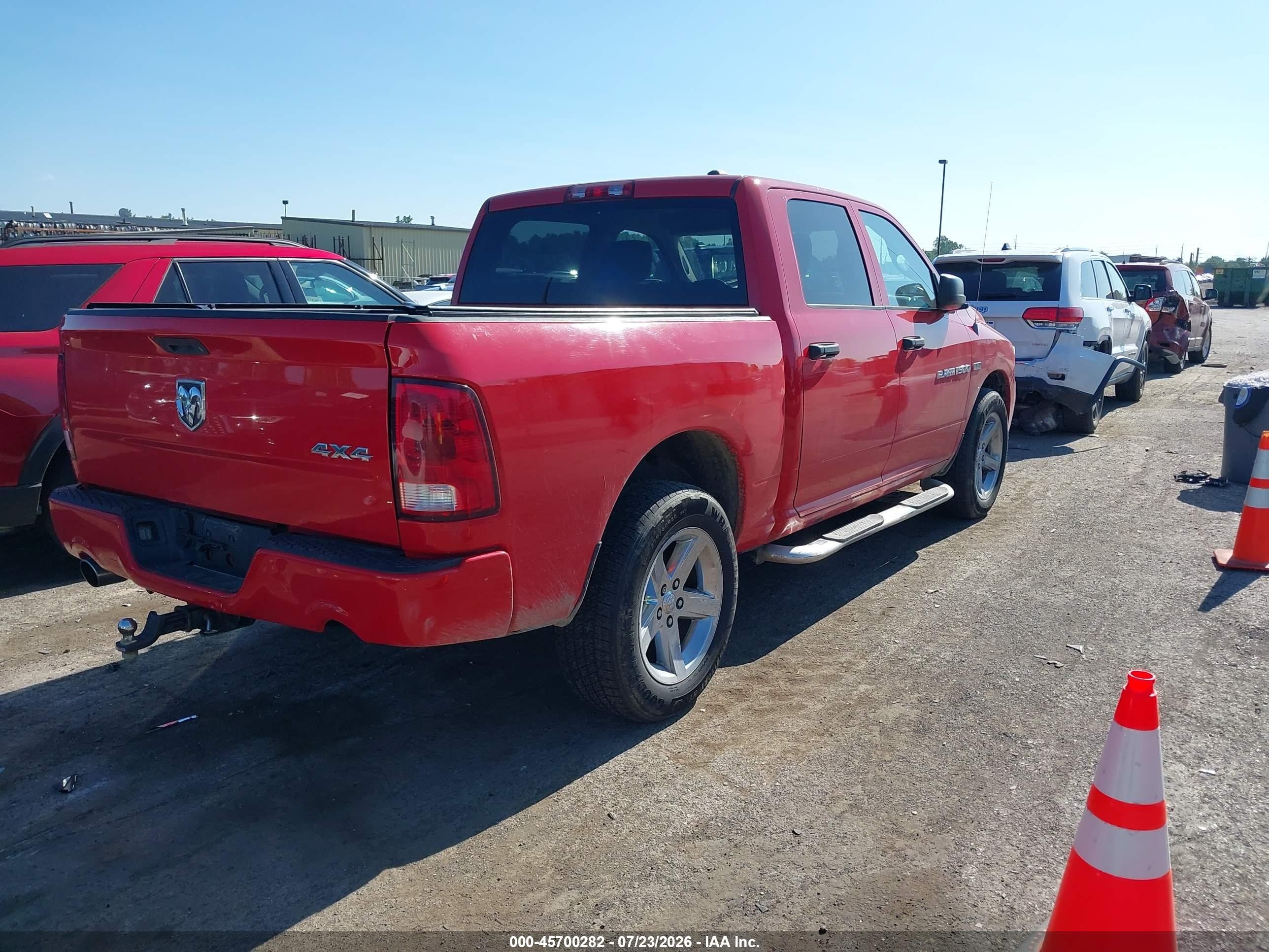 2012 Ram 1500 Express Red vin: 1C6RD7KT3CS234371