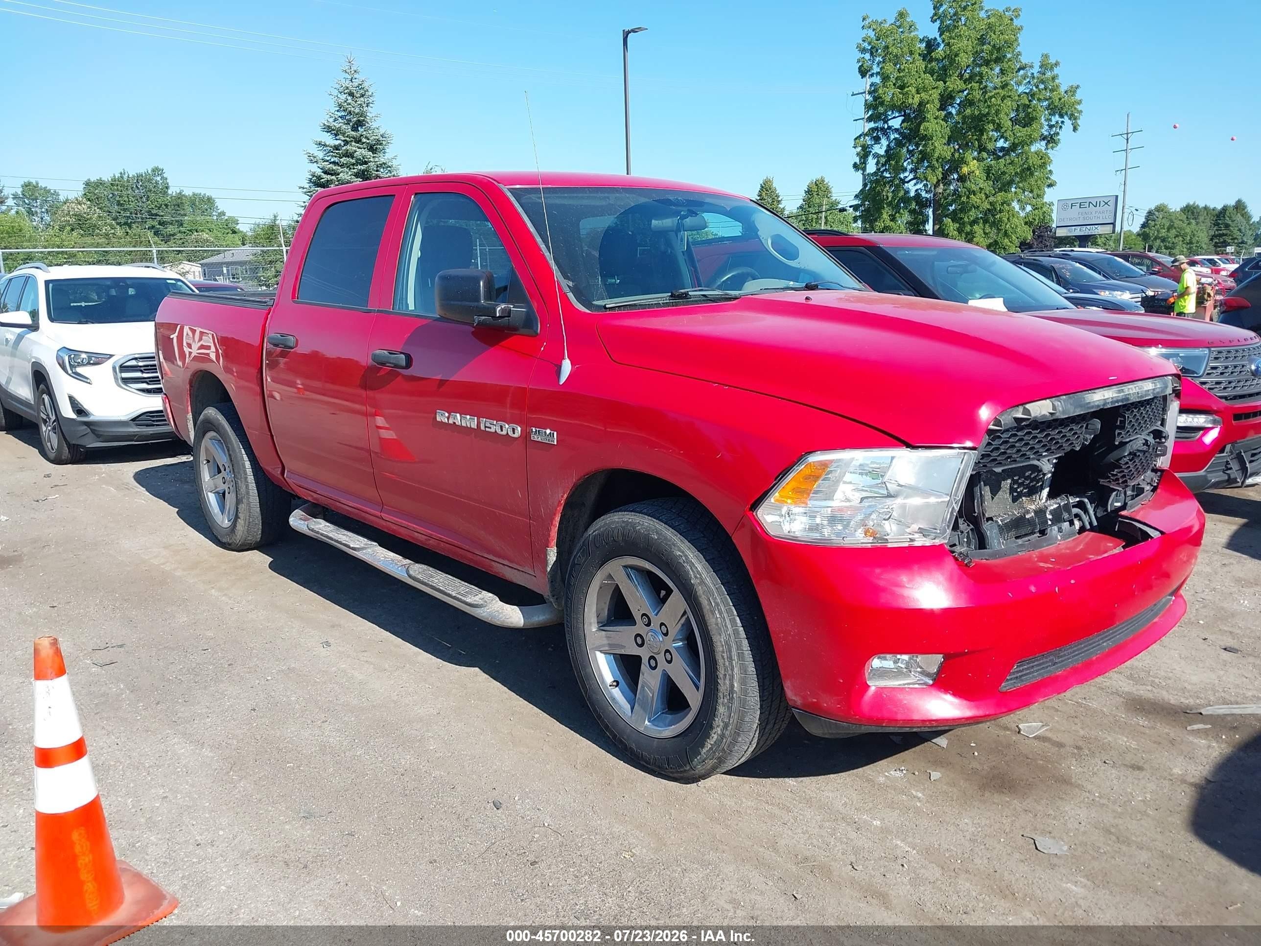 2012 Ram 1500 Express Red vin: 1C6RD7KT3CS234371