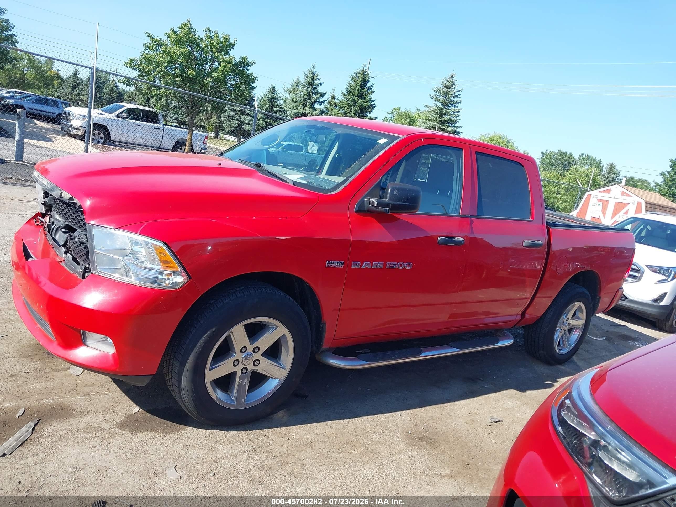 2012 Ram 1500 Express Red vin: 1C6RD7KT3CS234371