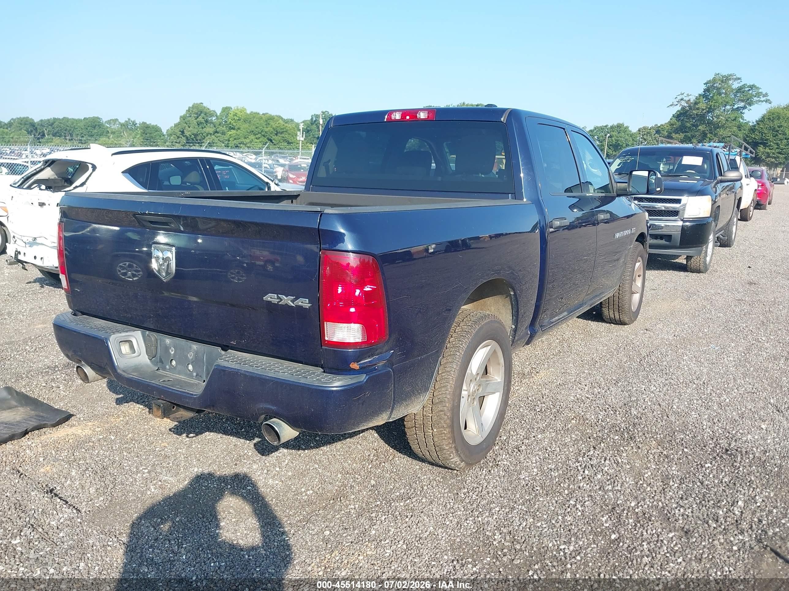2012 Ram 1500 St Dark Blue vin: 1C6RD7KT3CS269475