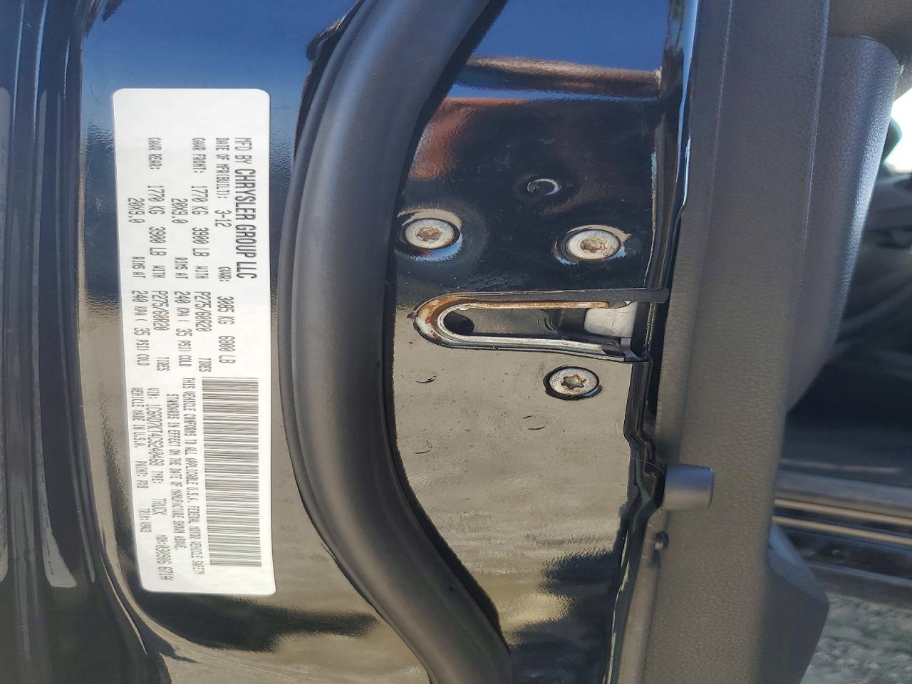 2012 Dodge Ram 1500 St Black vin: 1C6RD7KT4CS240468