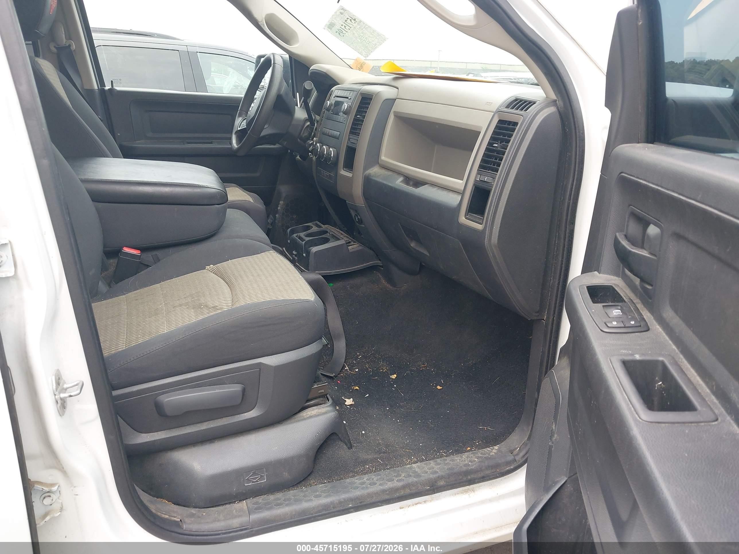 2012 Ram 1500 Express White vin: 1C6RD7KT5CS176683