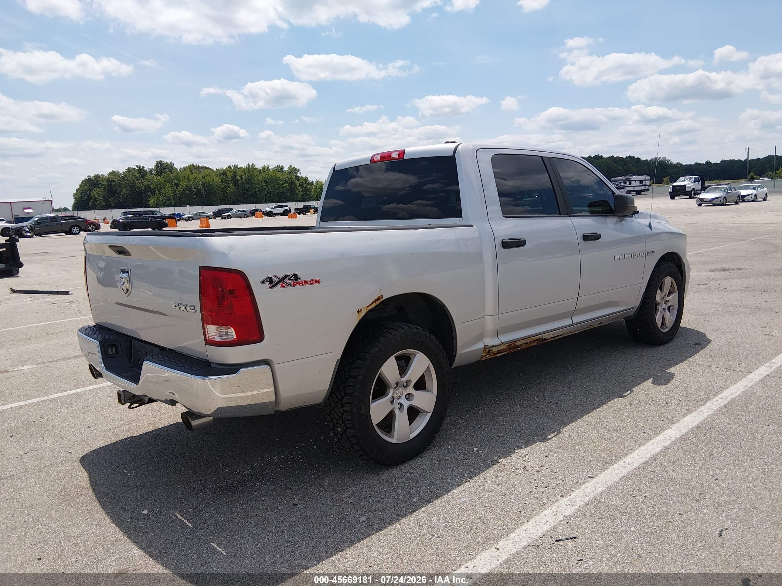 2012 Ram 1500 St Silver vin: 1C6RD7KT6CS185991