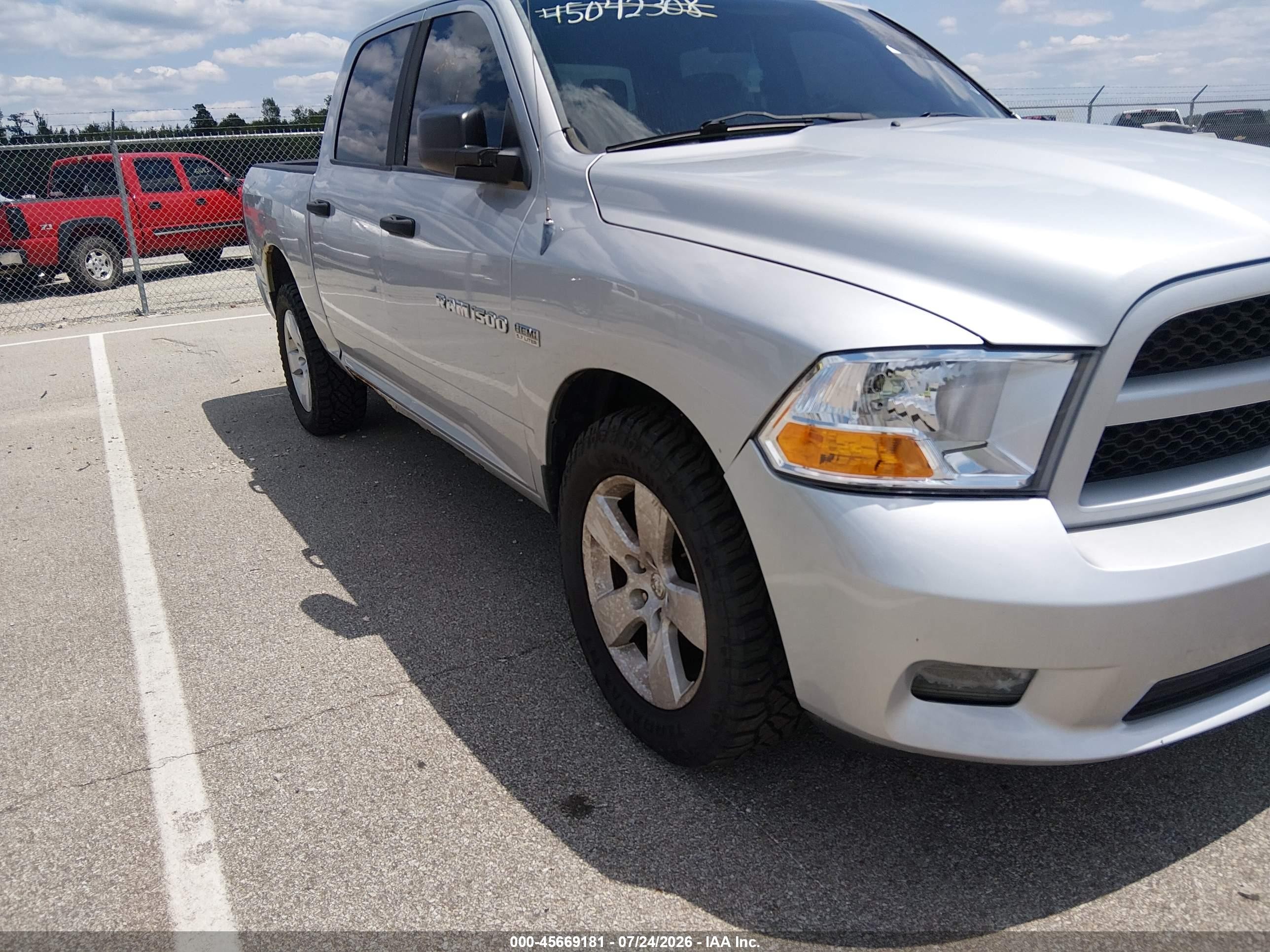 2012 Ram 1500 St Silver vin: 1C6RD7KT6CS185991