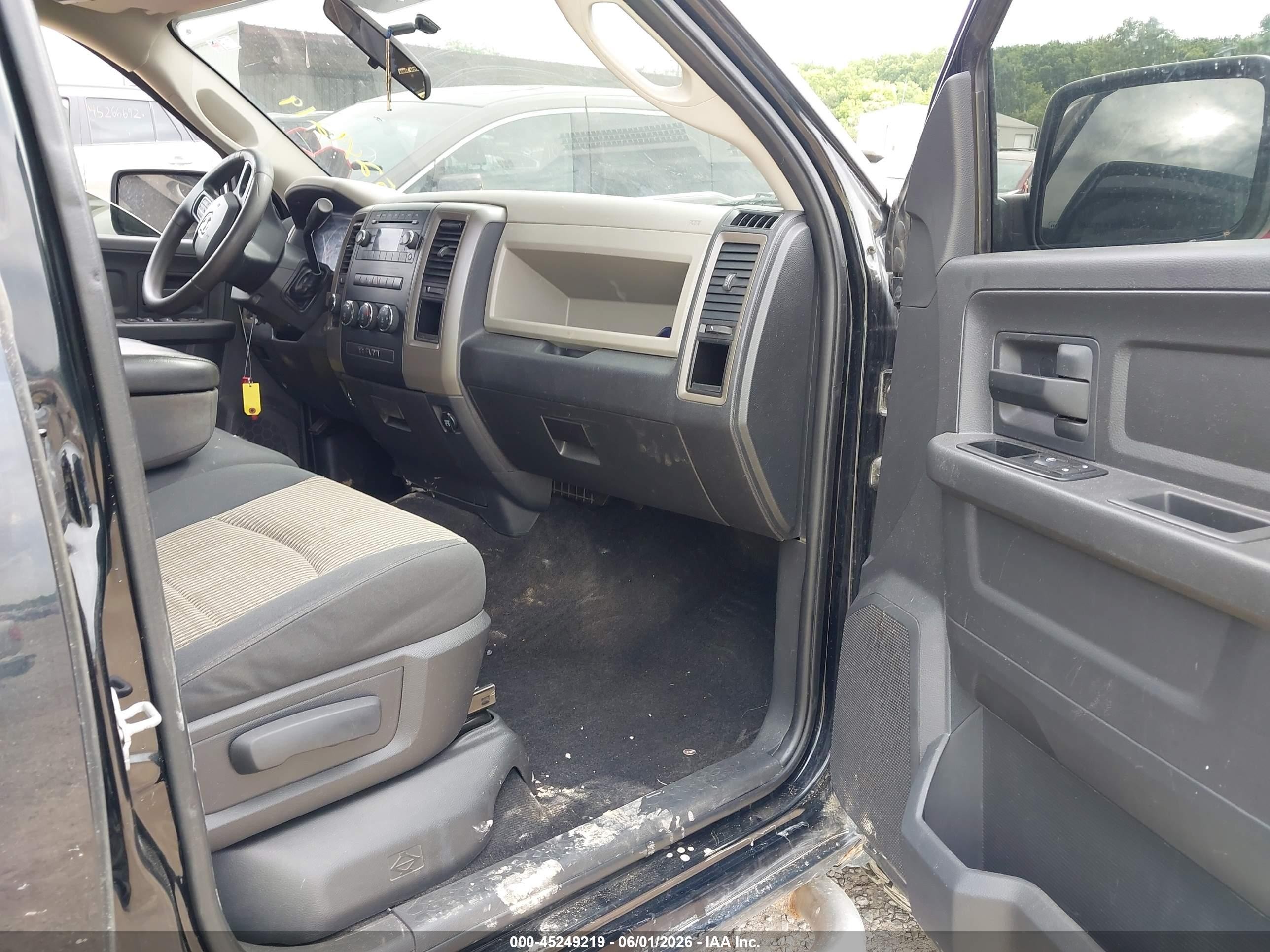 2012 Ram 1500 St Black vin: 1C6RD7KT6CS234204
