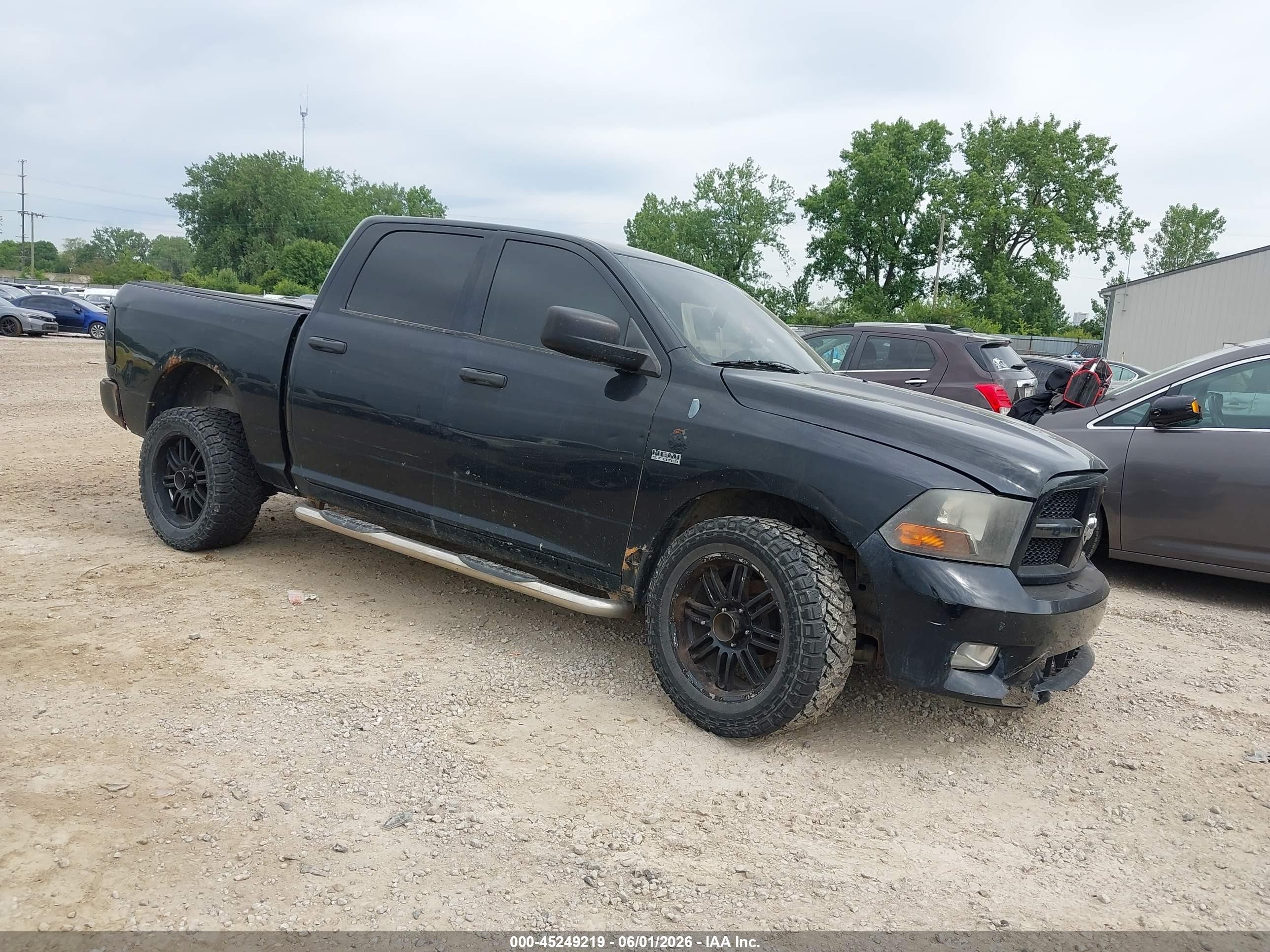 2012 Ram 1500 St Черный vin: 1C6RD7KT6CS234204