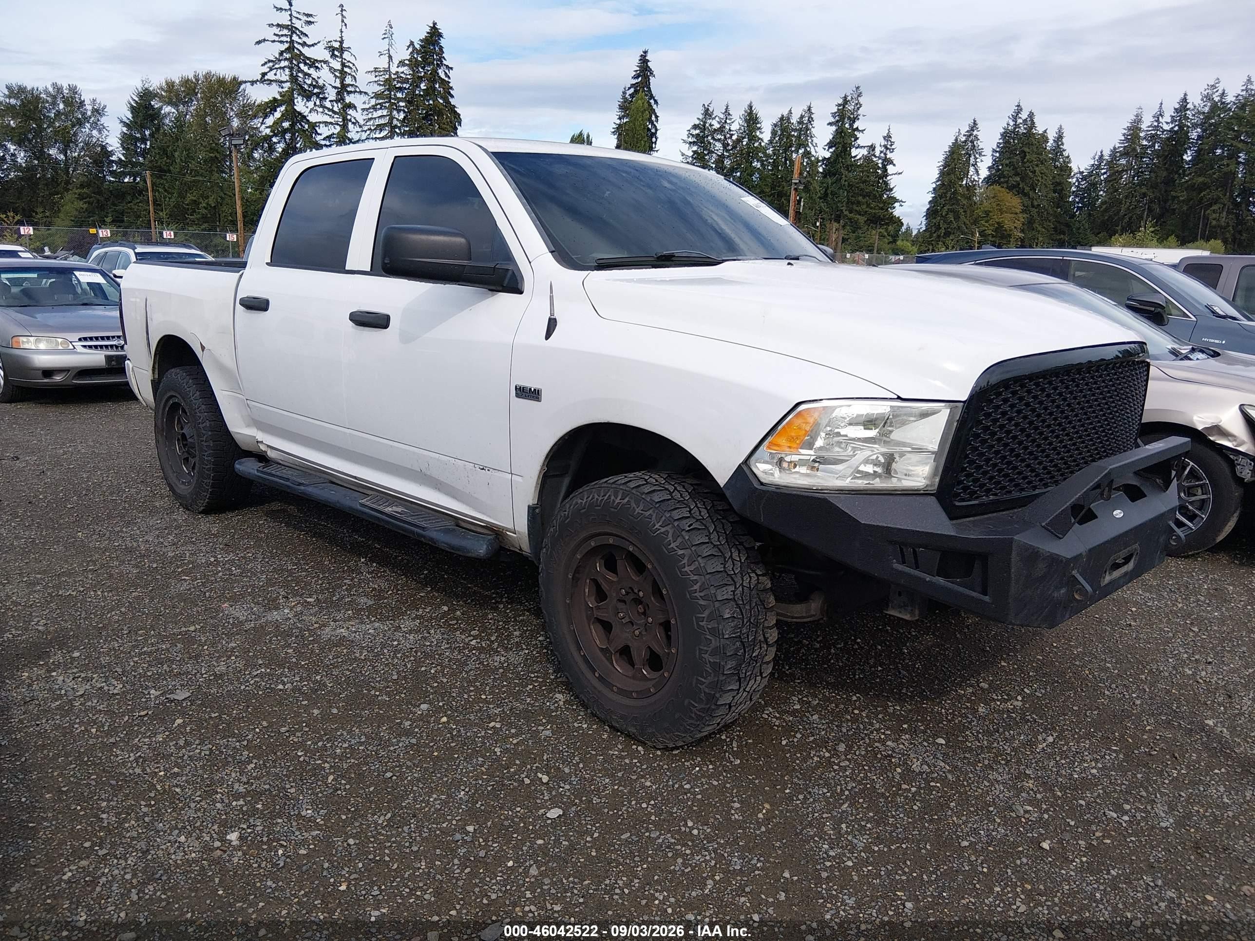 2012 Ram 1500 Express White vin: 1C6RD7KT6CS345917