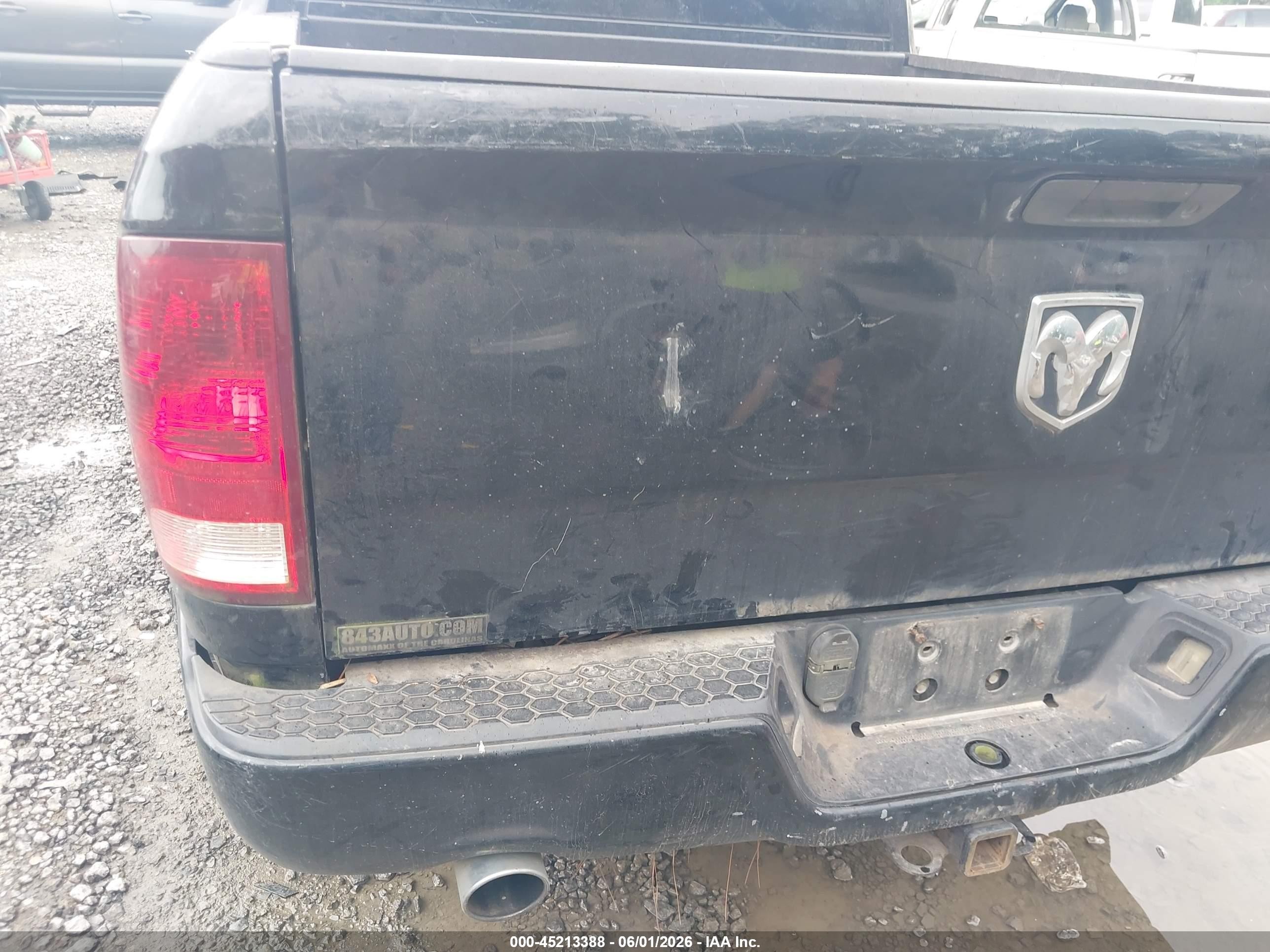 2012 Ram 1500 St Black vin: 1C6RD7KT9CS340534
