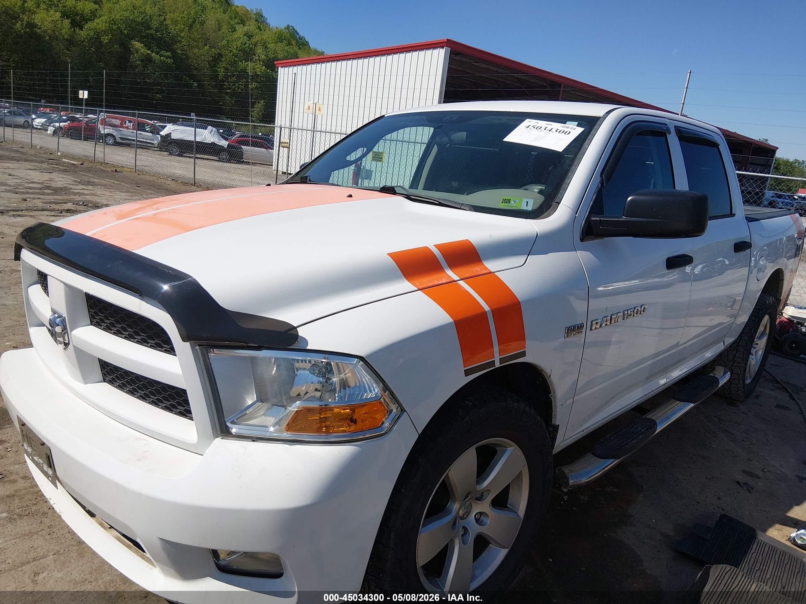 2012 Ram 1500 St White vin: 1C6RD7KTXCS208446