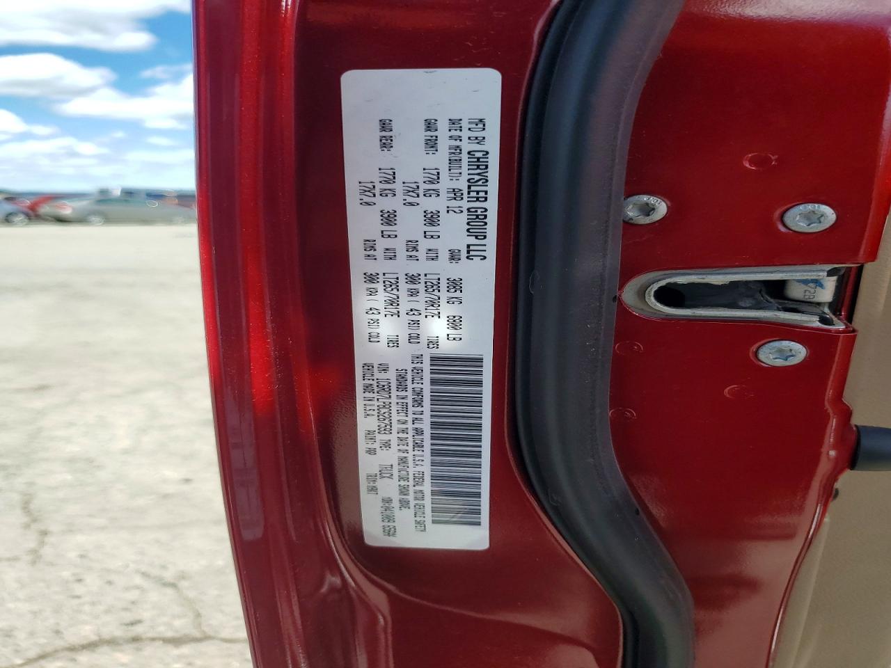 2012 Dodge Ram 1500 Slt Red vin: 1C6RD7LP8CS267593