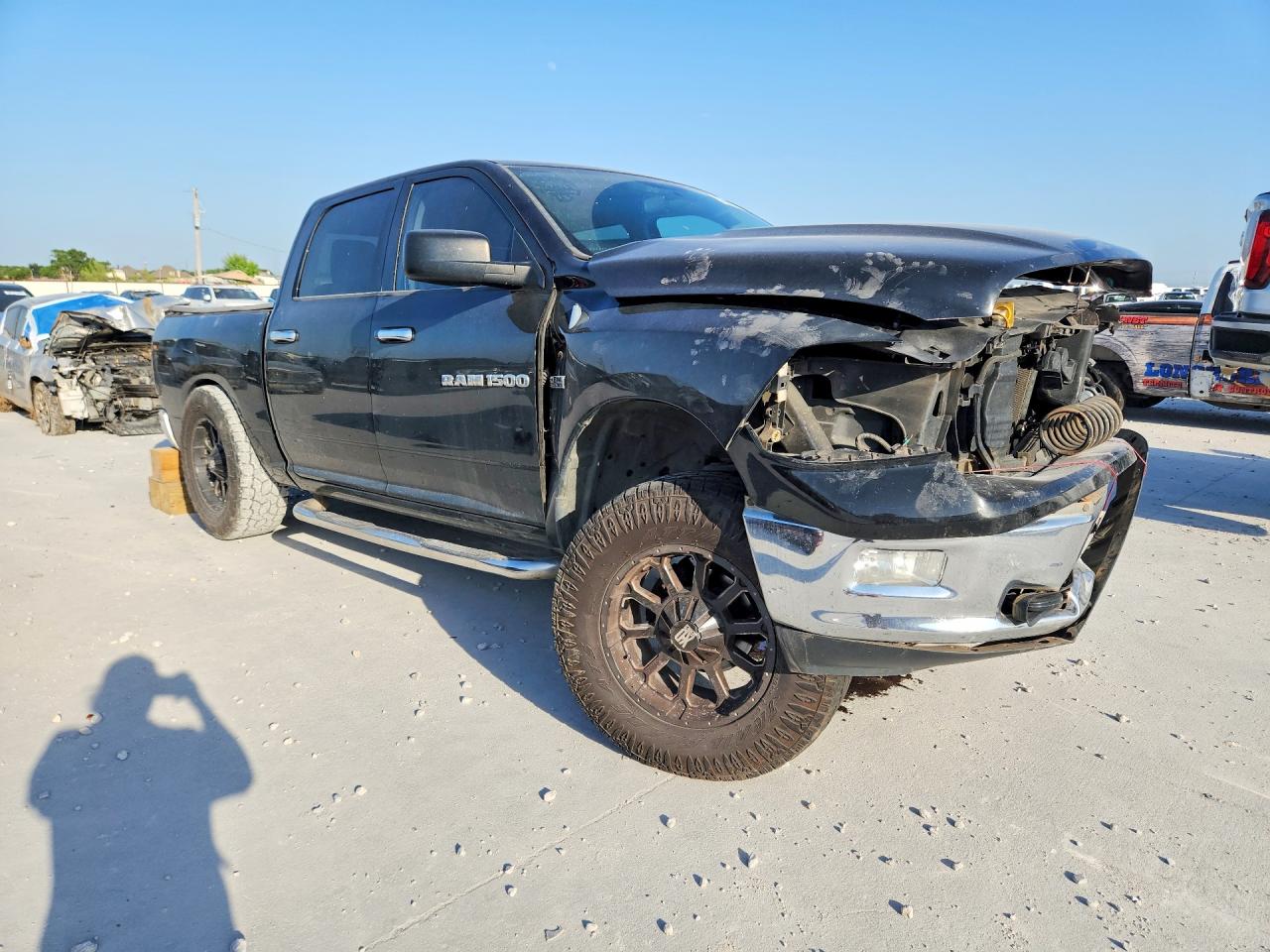 2012 Dodge Ram 1500 Slt Black vin: 1C6RD7LT0CS210091