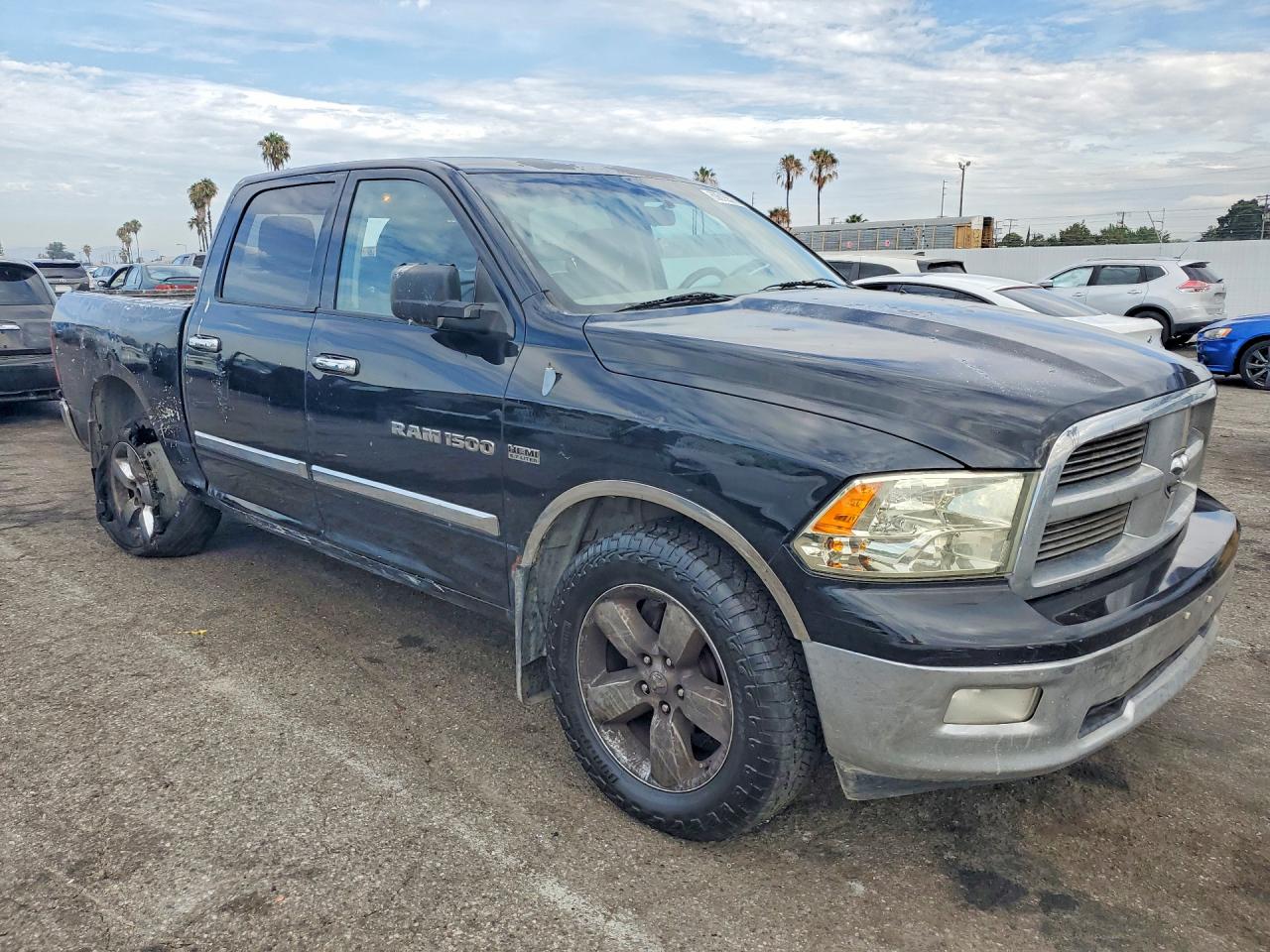 2012 Dodge Ram 1500 Slt Black vin: 1C6RD7LT0CS241017