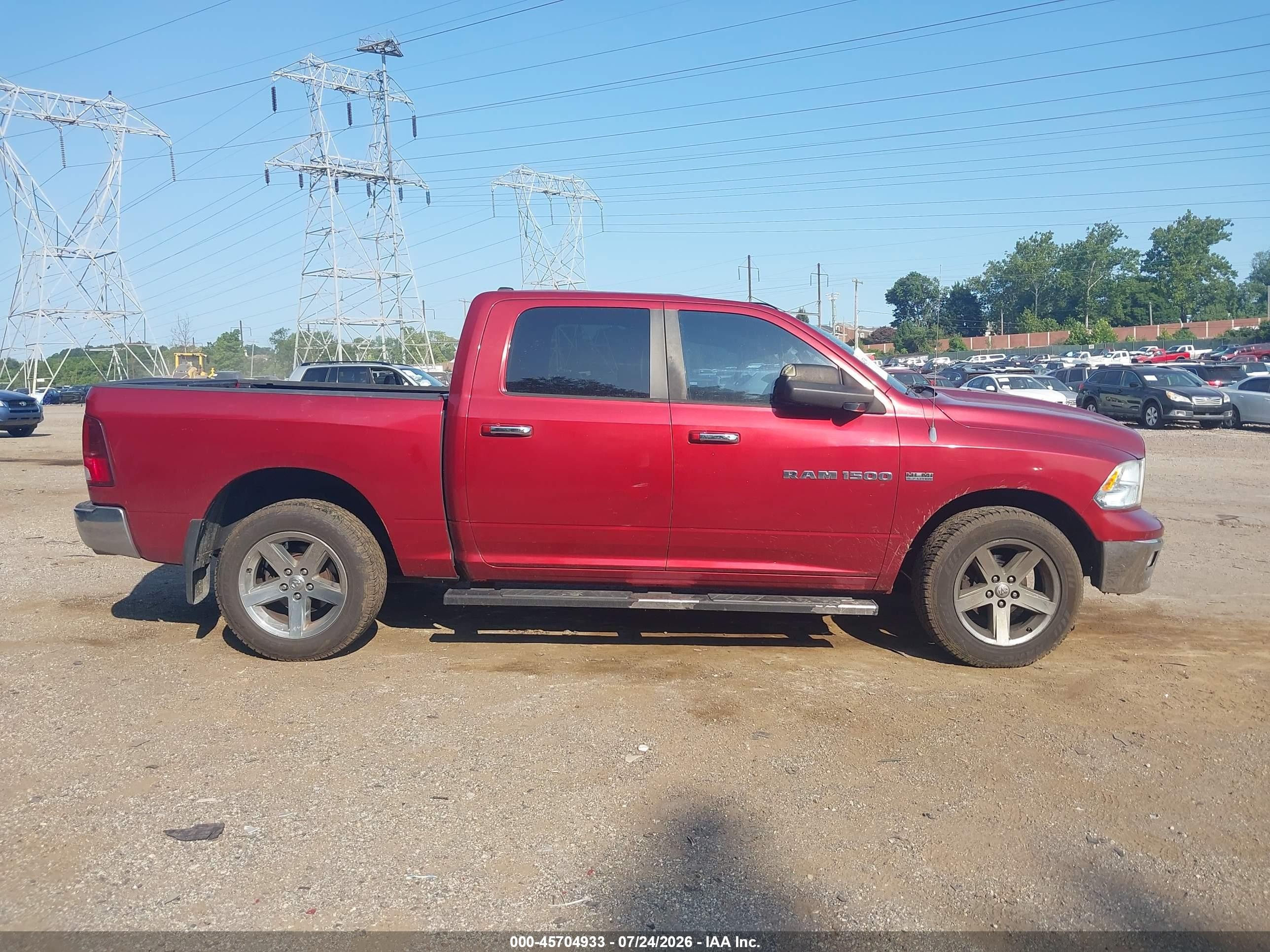 2012 Ram 1500 Big Horn Red vin: 1C6RD7LT0CS345586