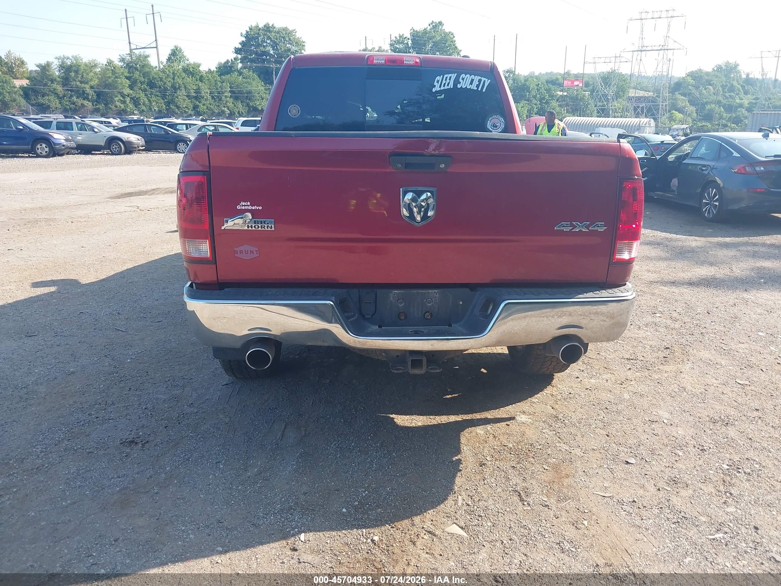 2012 Ram 1500 Big Horn Red vin: 1C6RD7LT0CS345586