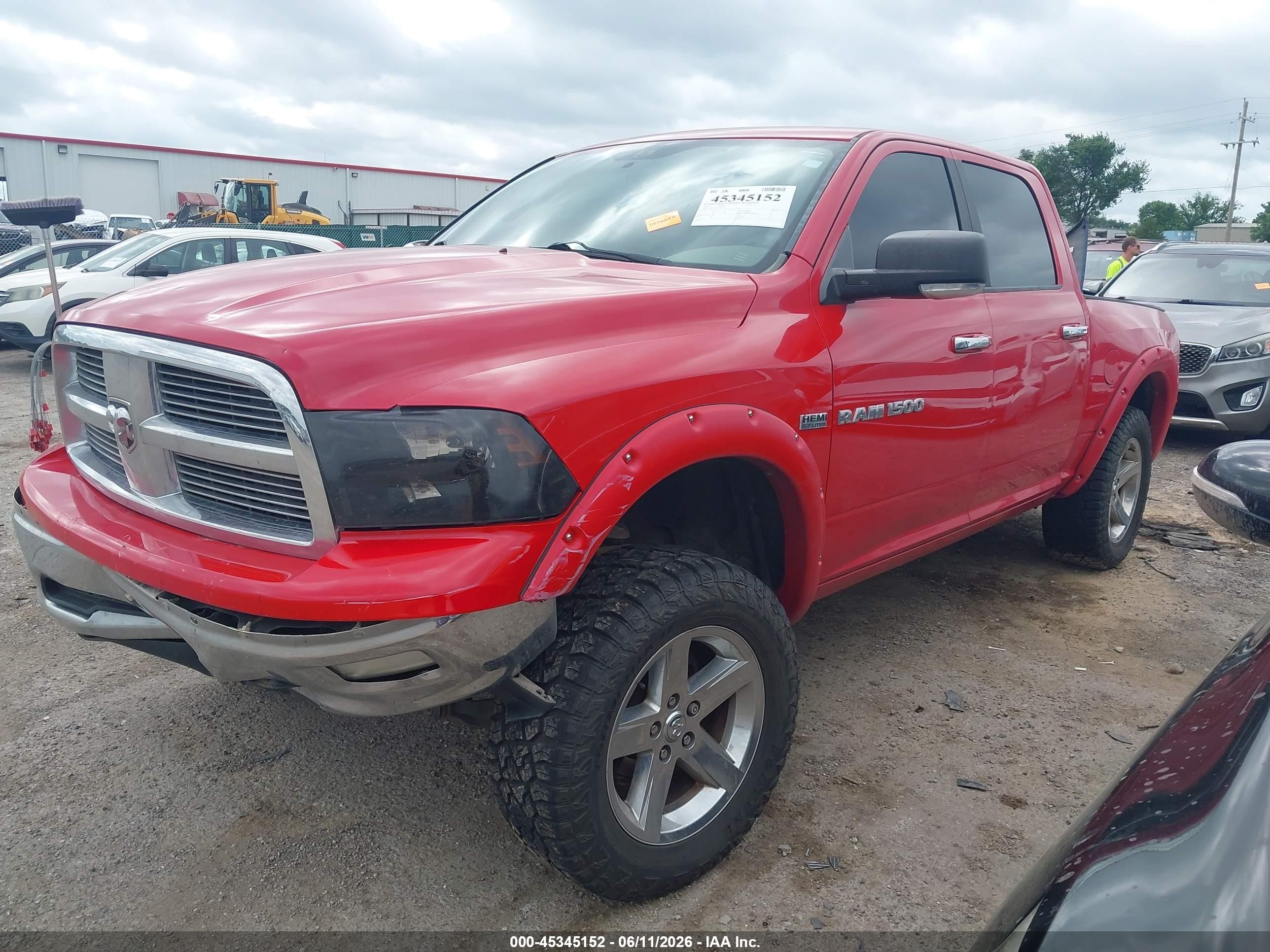 2012 Ram 1500 Slt Red vin: 1C6RD7LT1CS167753