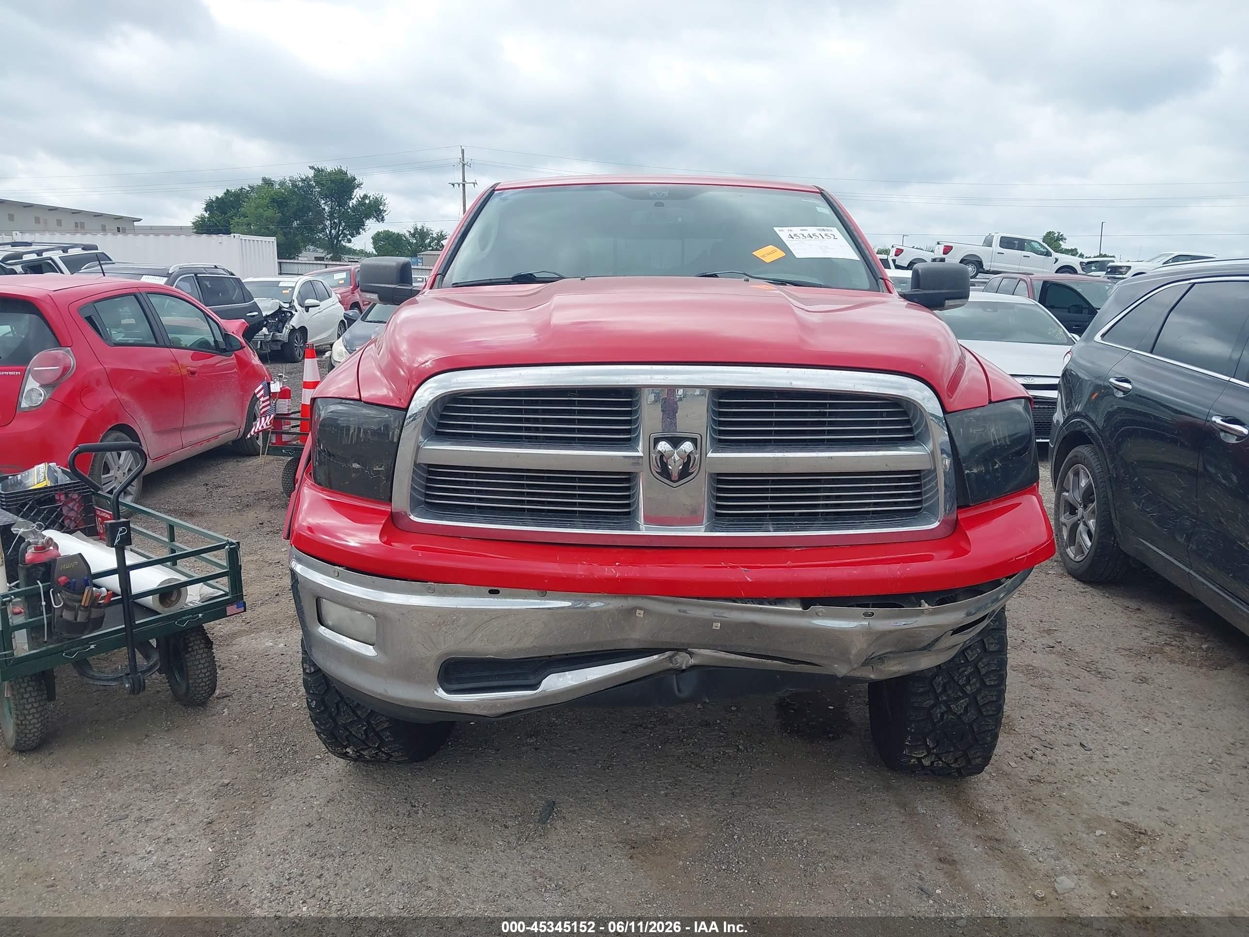 2012 Ram 1500 Slt Red vin: 1C6RD7LT1CS167753