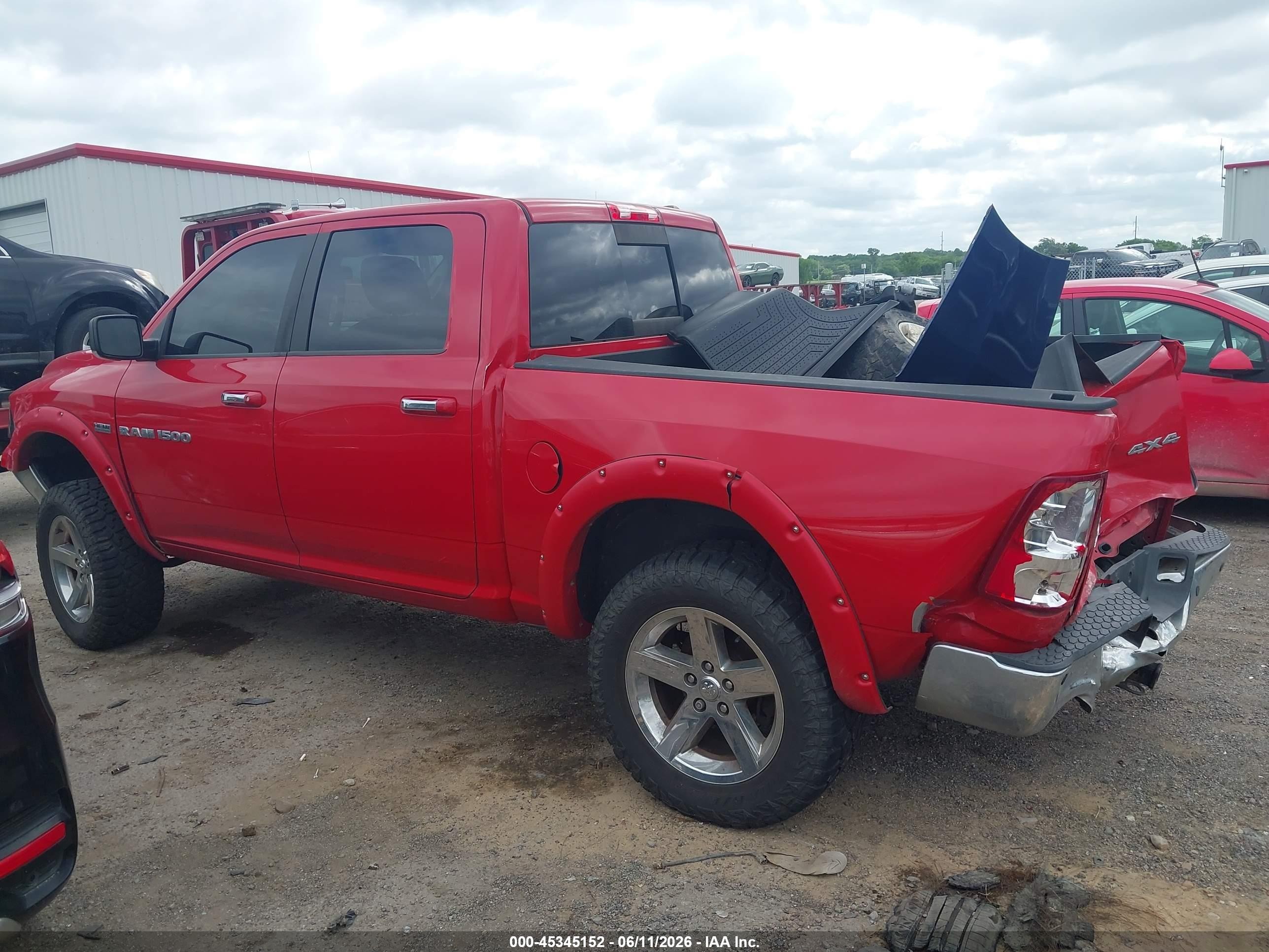 2012 Ram 1500 Slt Red vin: 1C6RD7LT1CS167753