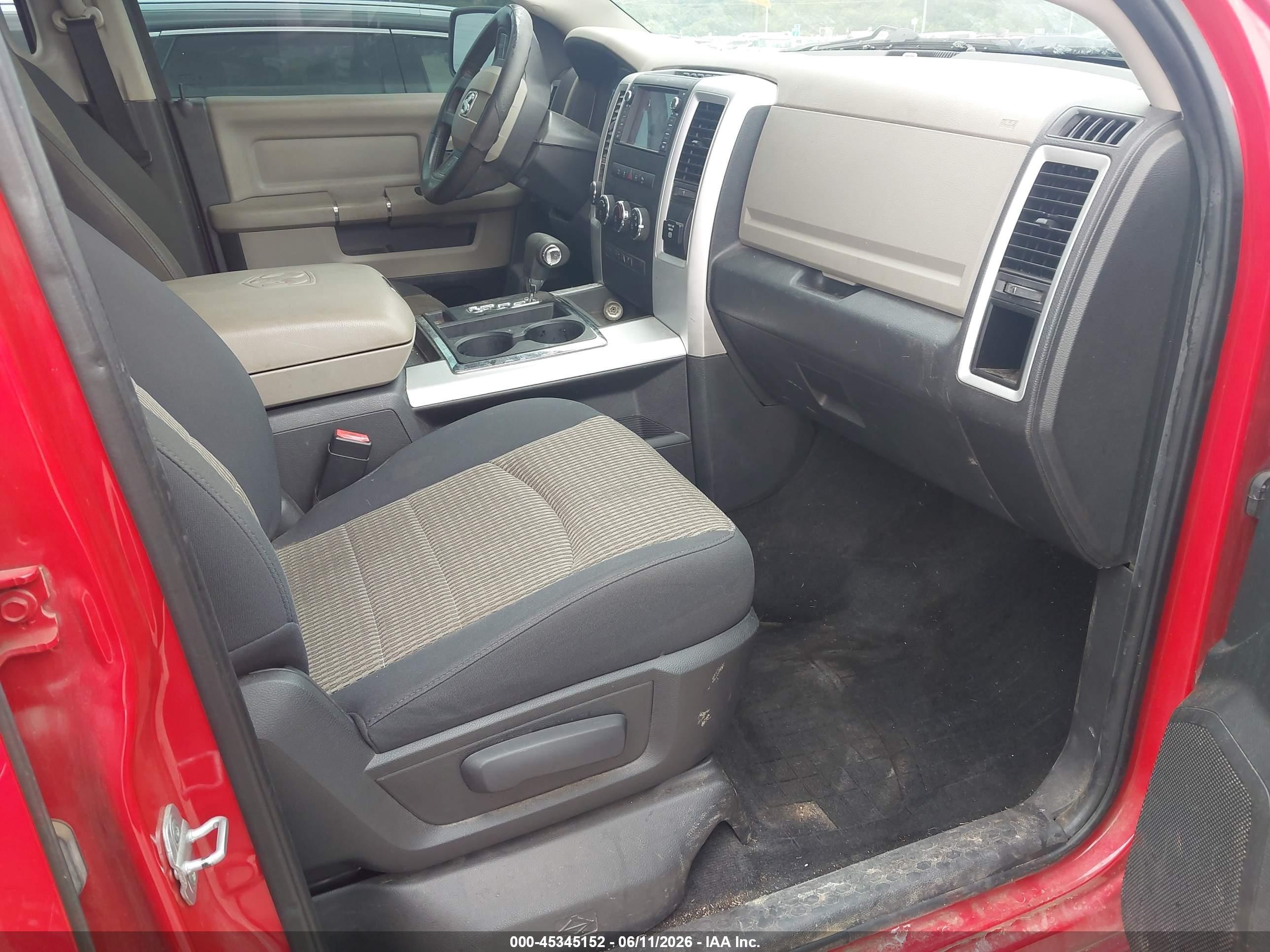 2012 Ram 1500 Slt Red vin: 1C6RD7LT1CS167753