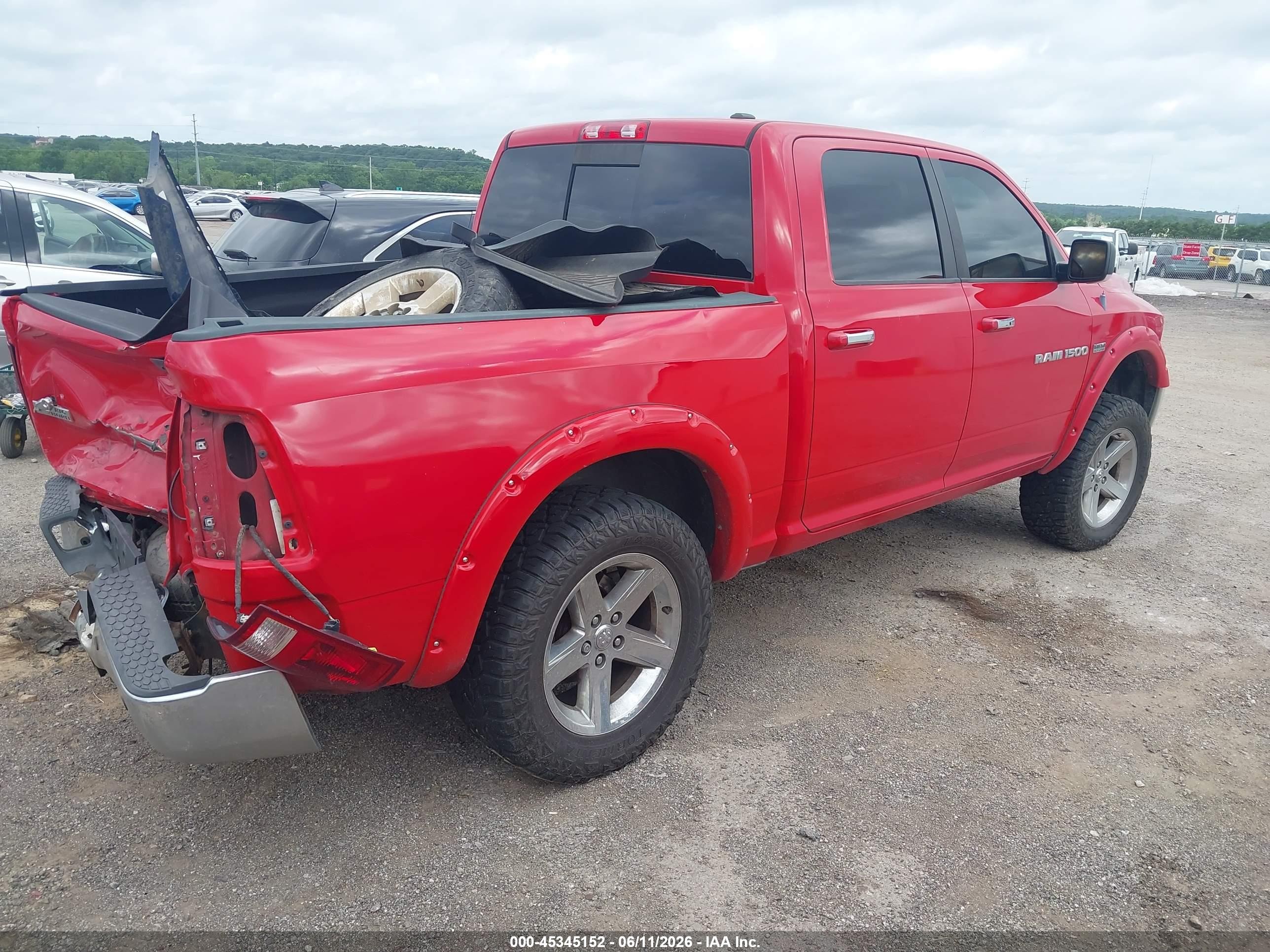 2012 Ram 1500 Slt Red vin: 1C6RD7LT1CS167753