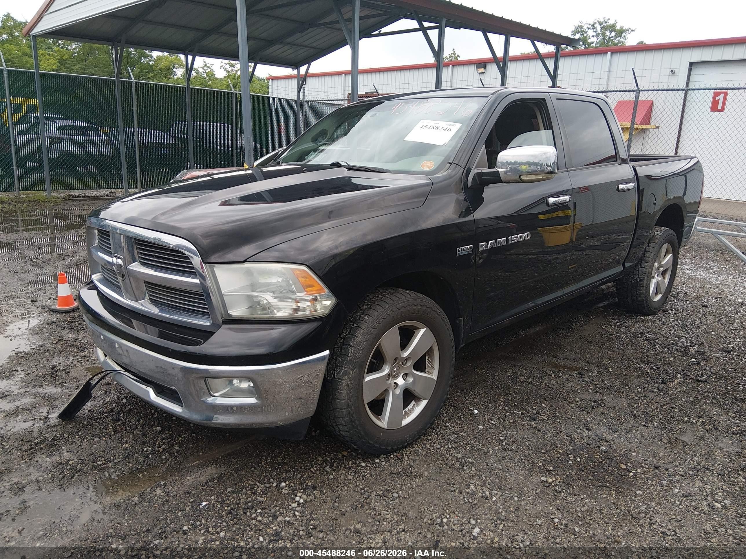 2012 Ram 1500 Big Horn Black vin: 1C6RD7LT1CS196153