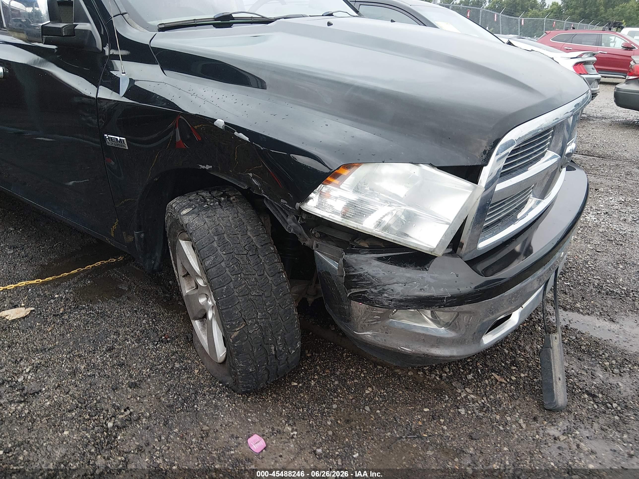 2012 Ram 1500 Big Horn Black vin: 1C6RD7LT1CS196153