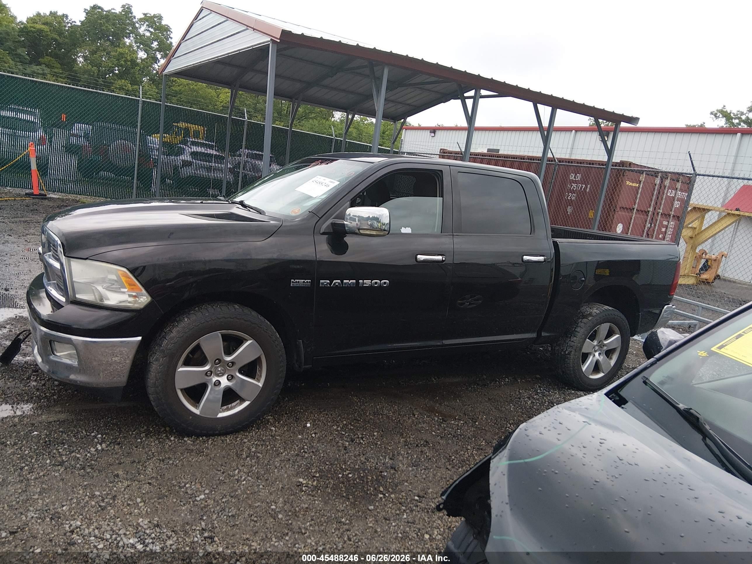 2012 Ram 1500 Big Horn Black vin: 1C6RD7LT1CS196153