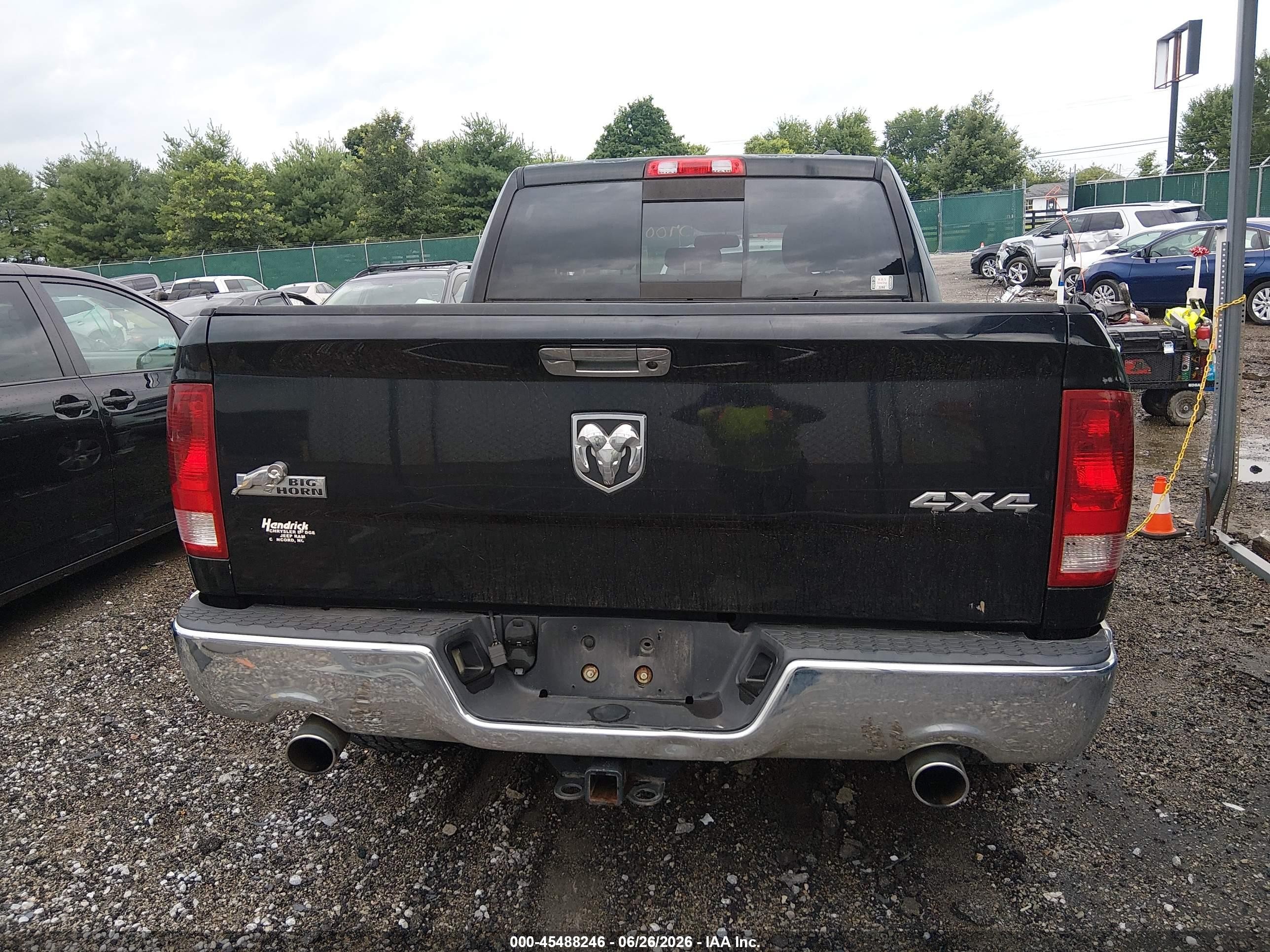 2012 Ram 1500 Big Horn Black vin: 1C6RD7LT1CS196153